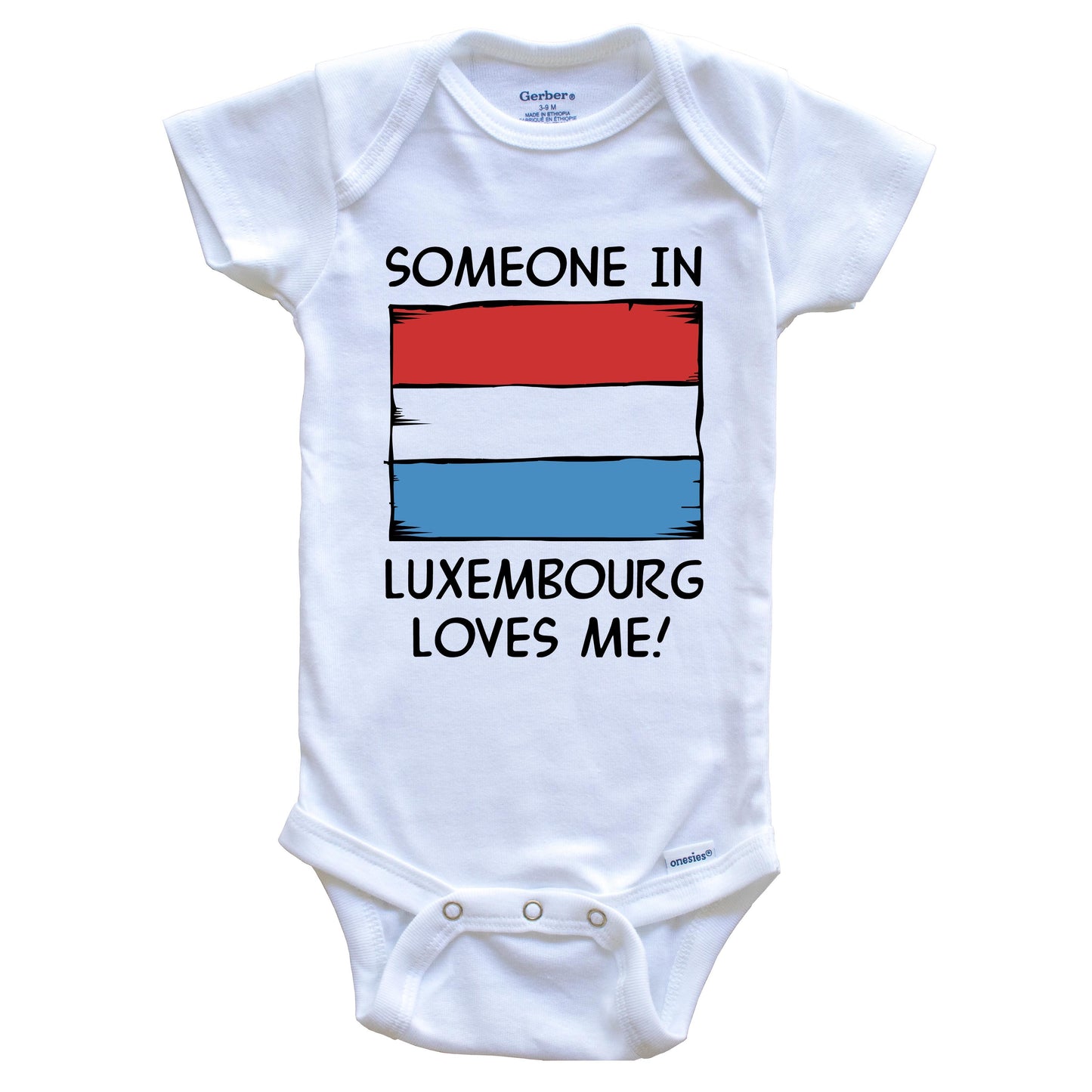 Someone In Luxembourg Loves Me Luxembourgish Flag Baby Onesie