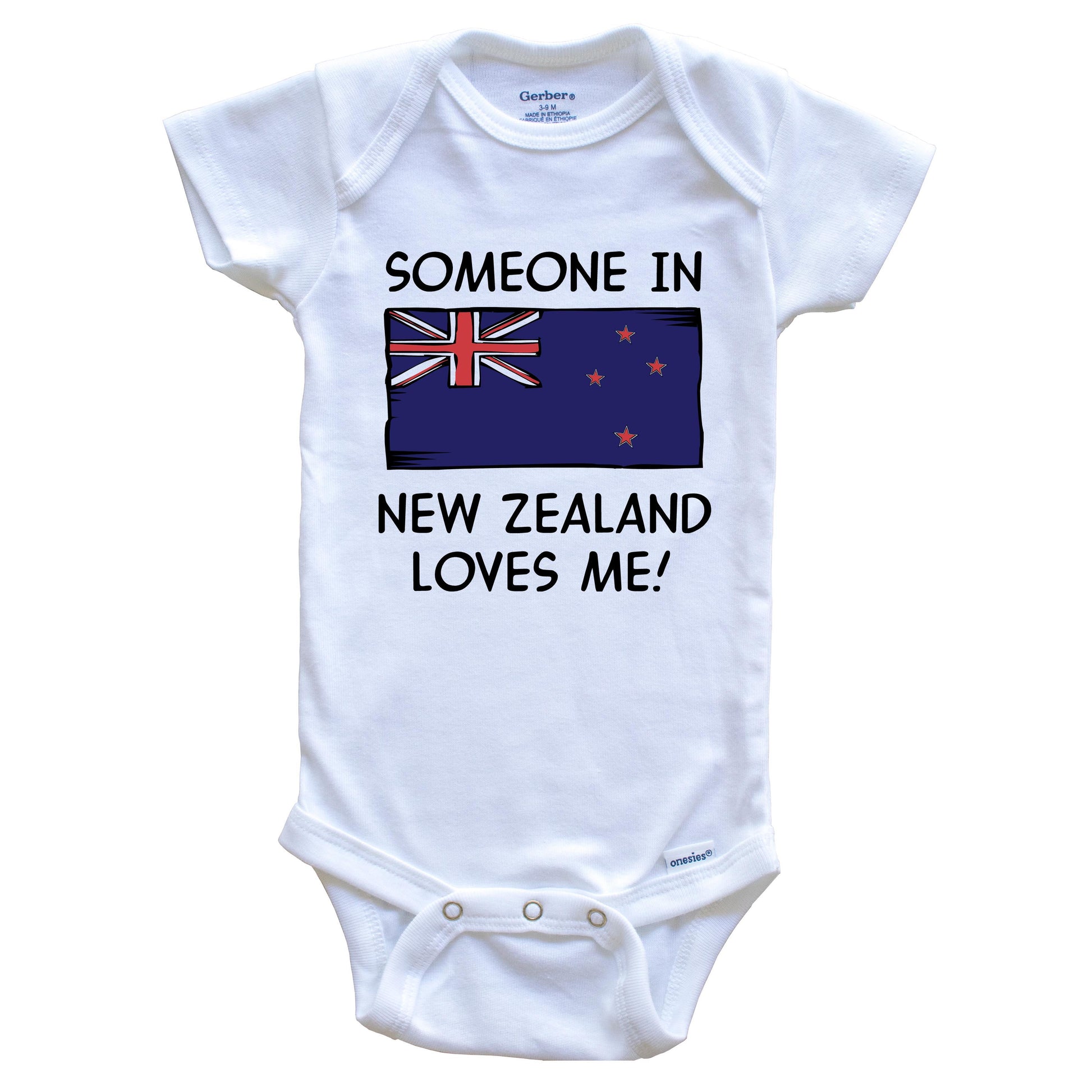 Someone In New Zealand Loves Me Kiwi Flag Baby Onesie