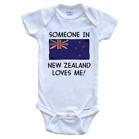Someone In New Zealand Loves Me Kiwi Flag Baby Onesie