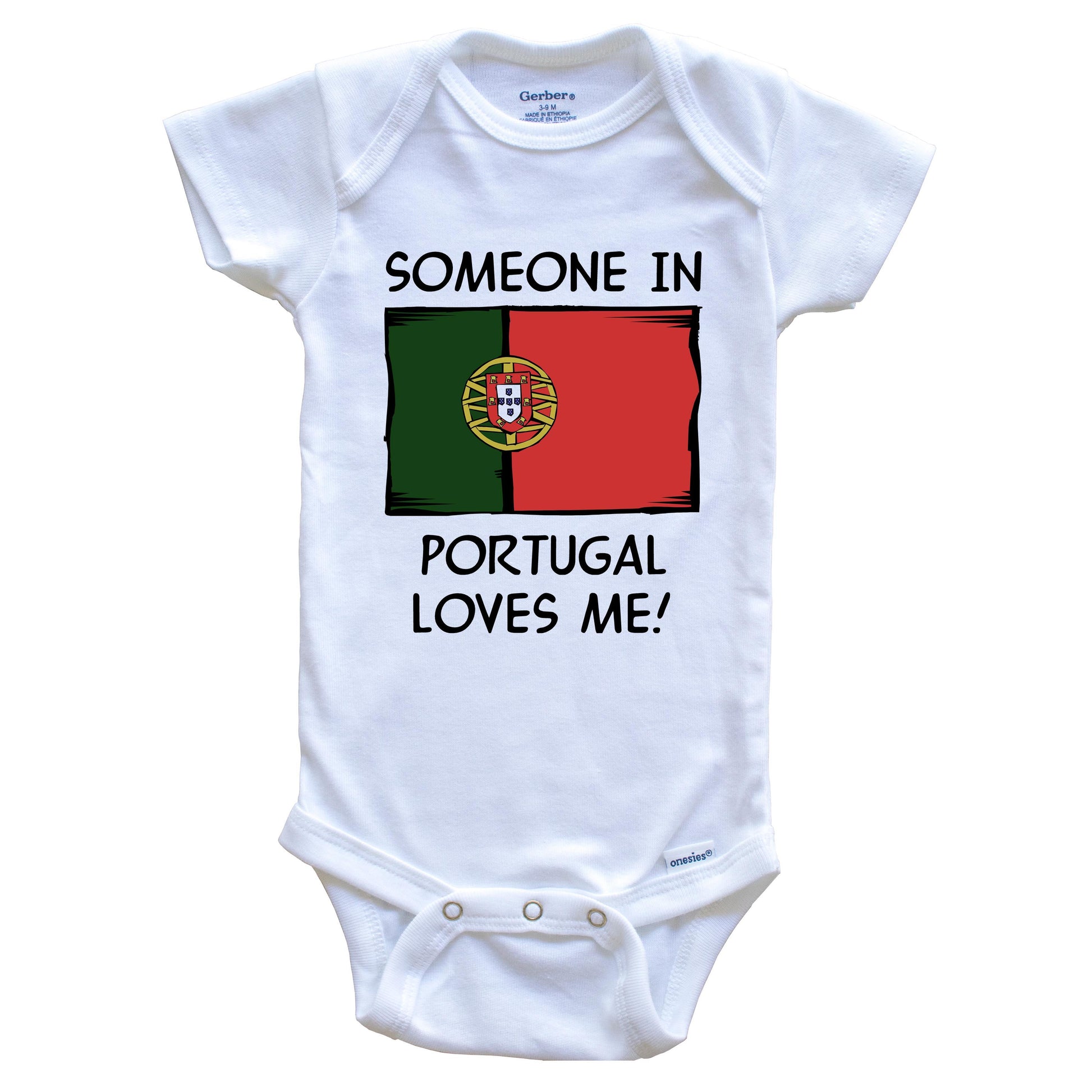 Someone In Portugal Loves Me Portuguese Flag Baby Onesie