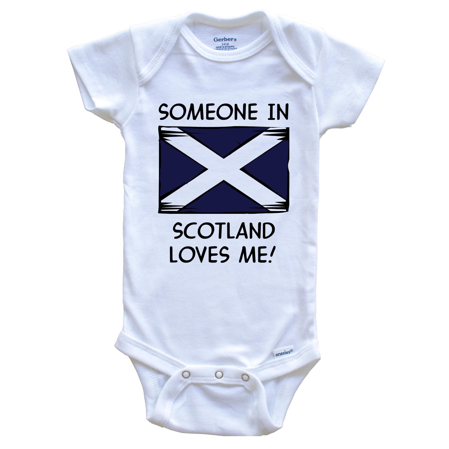 Someone In Scotland Loves Me Scottish Flag Baby Onesie
