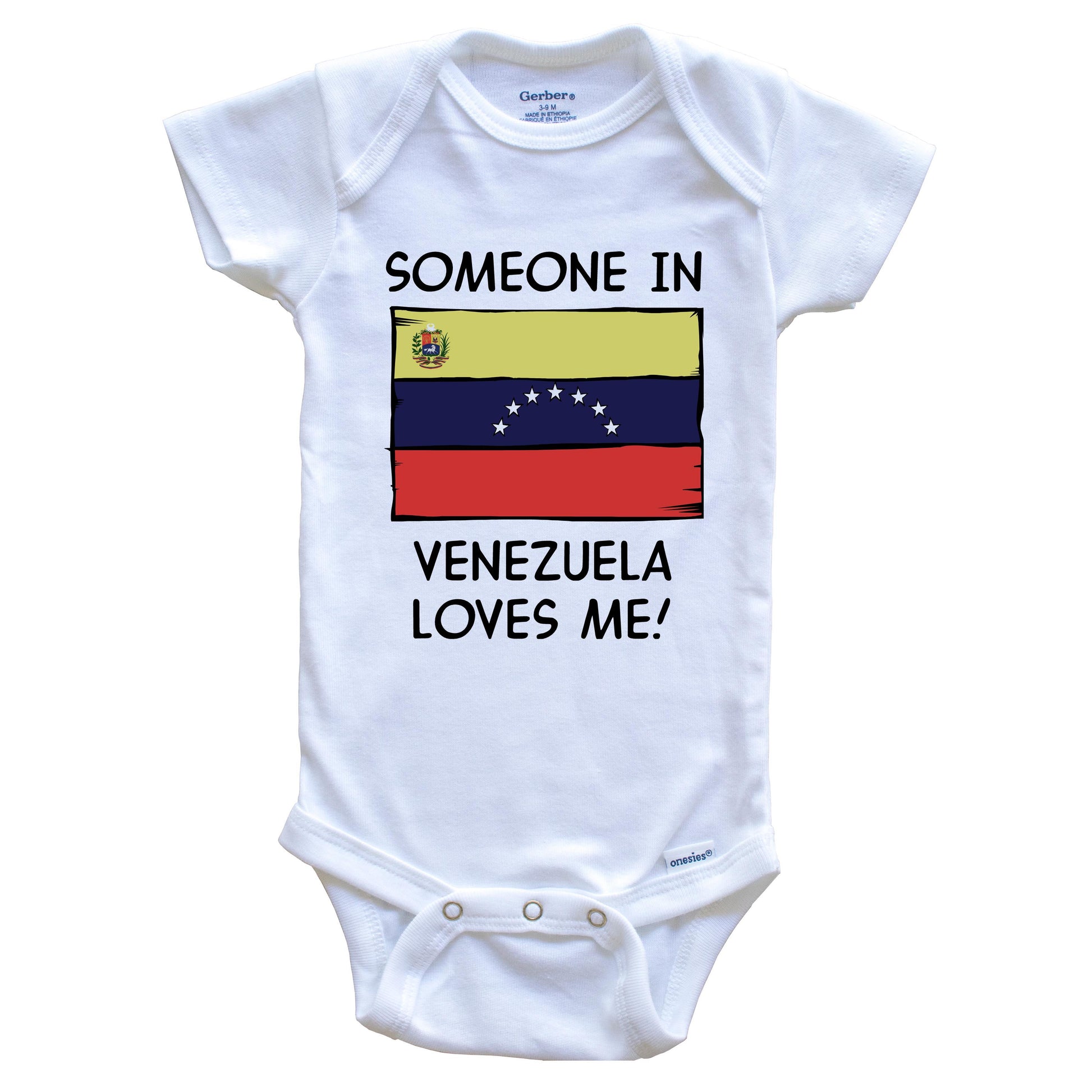 Someone In Venezuela Loves Me Venezuelan Flag Baby Onesie