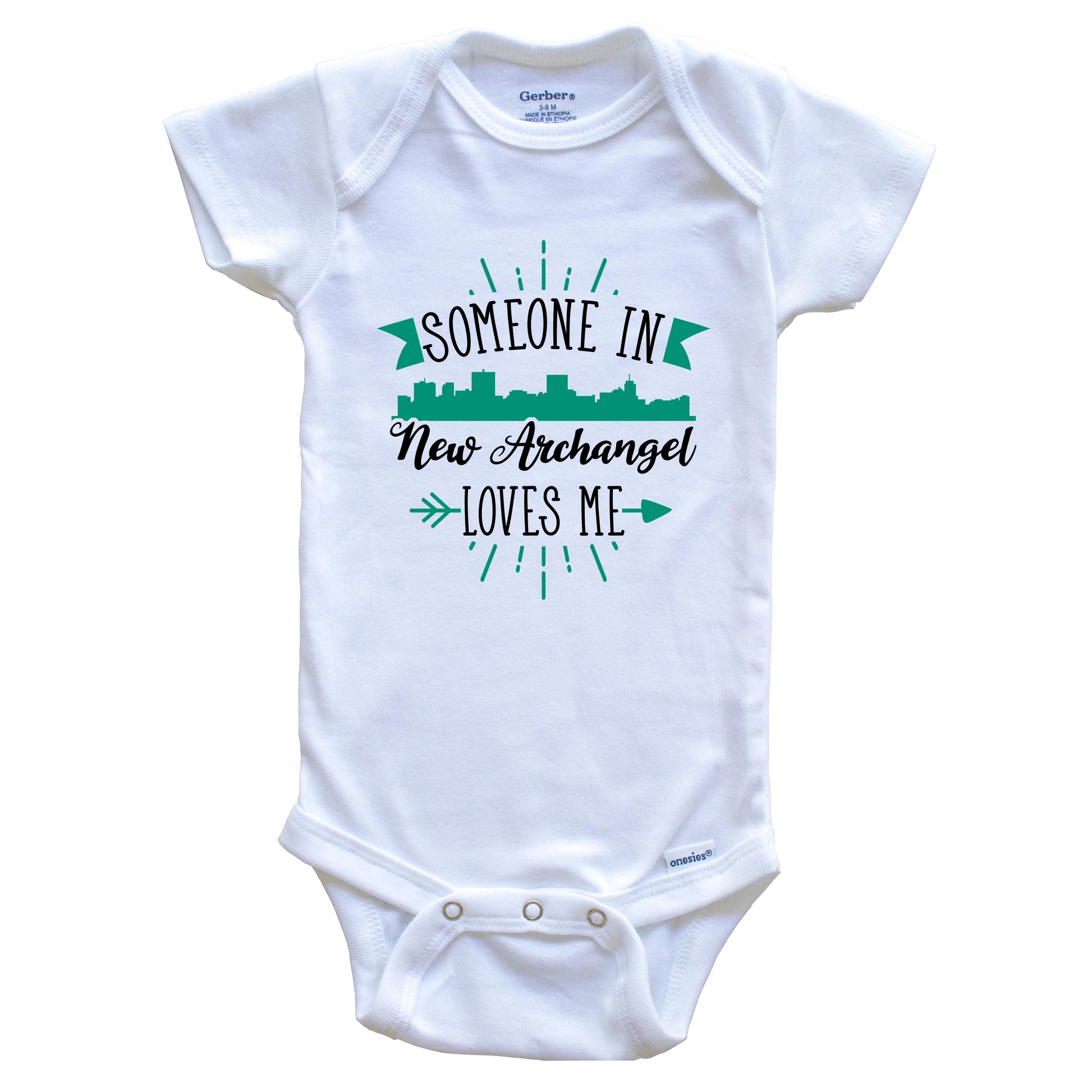 Someone In New Archangel Loves Me New Archangel AK Skyline Baby Onesie