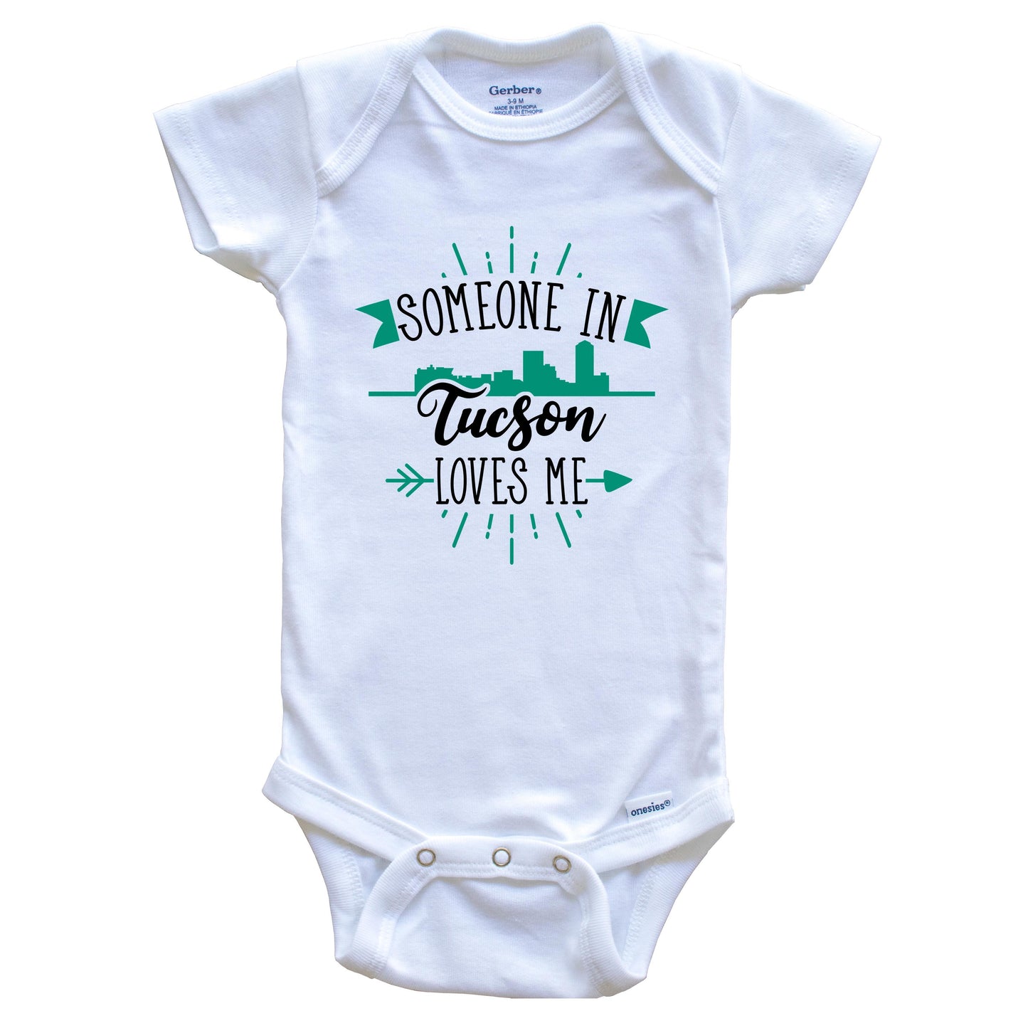 Someone In Tucson Loves Me Tucson AZ Skyline Baby Onesie
