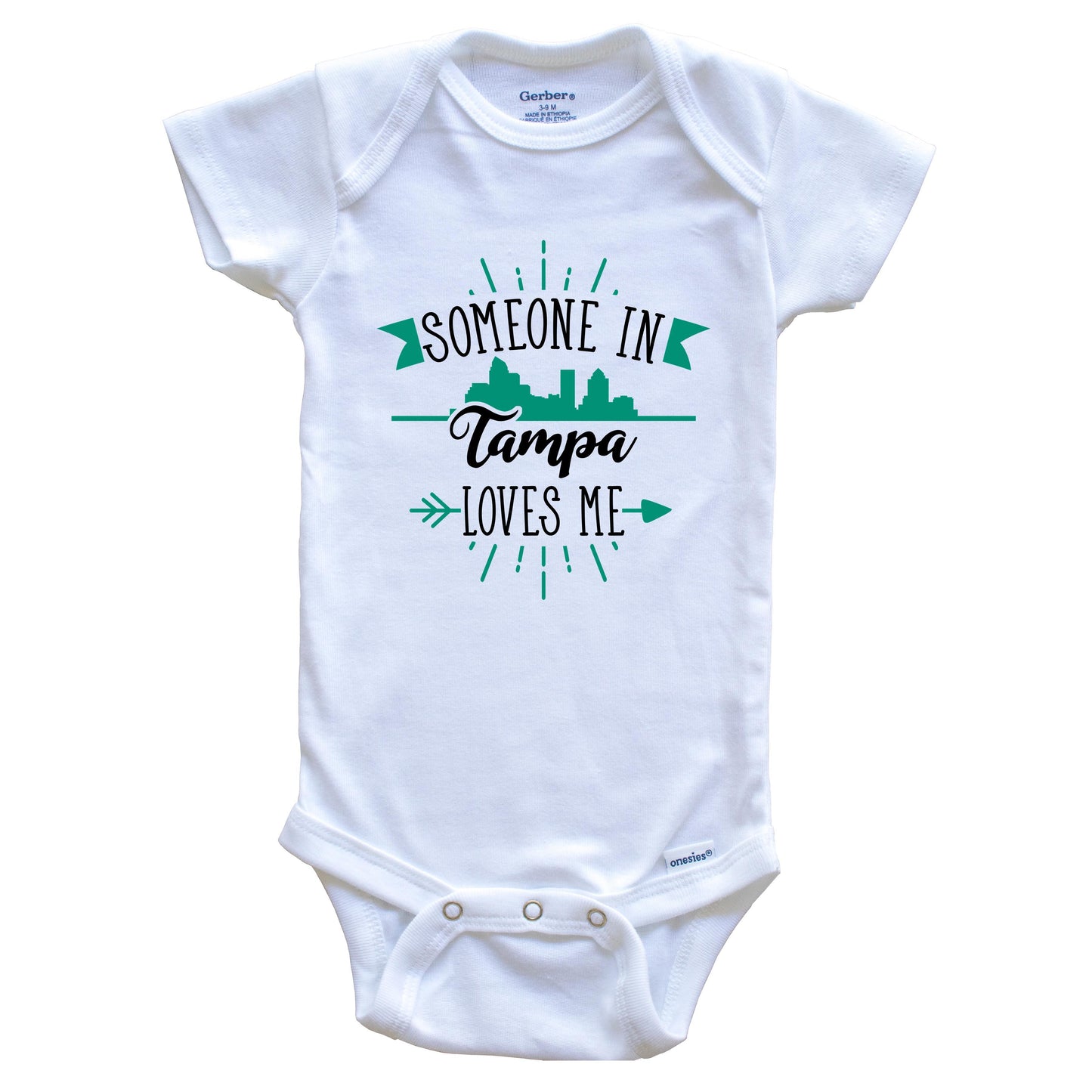 Someone In Tampa Loves Me Tampa FL Skyline Baby Onesie