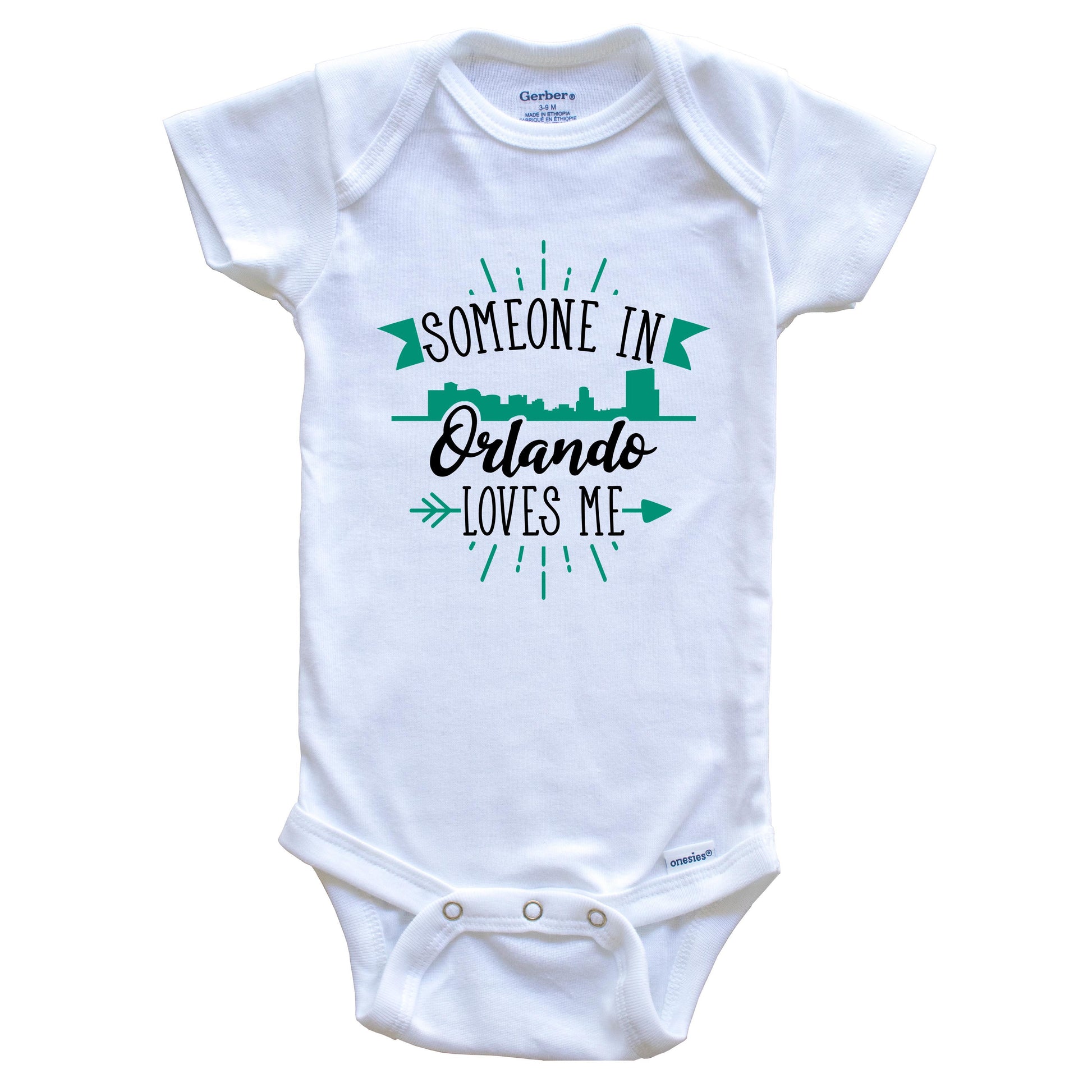 Someone In Orlando Loves Me Orlando FL Skyline Baby Onesie