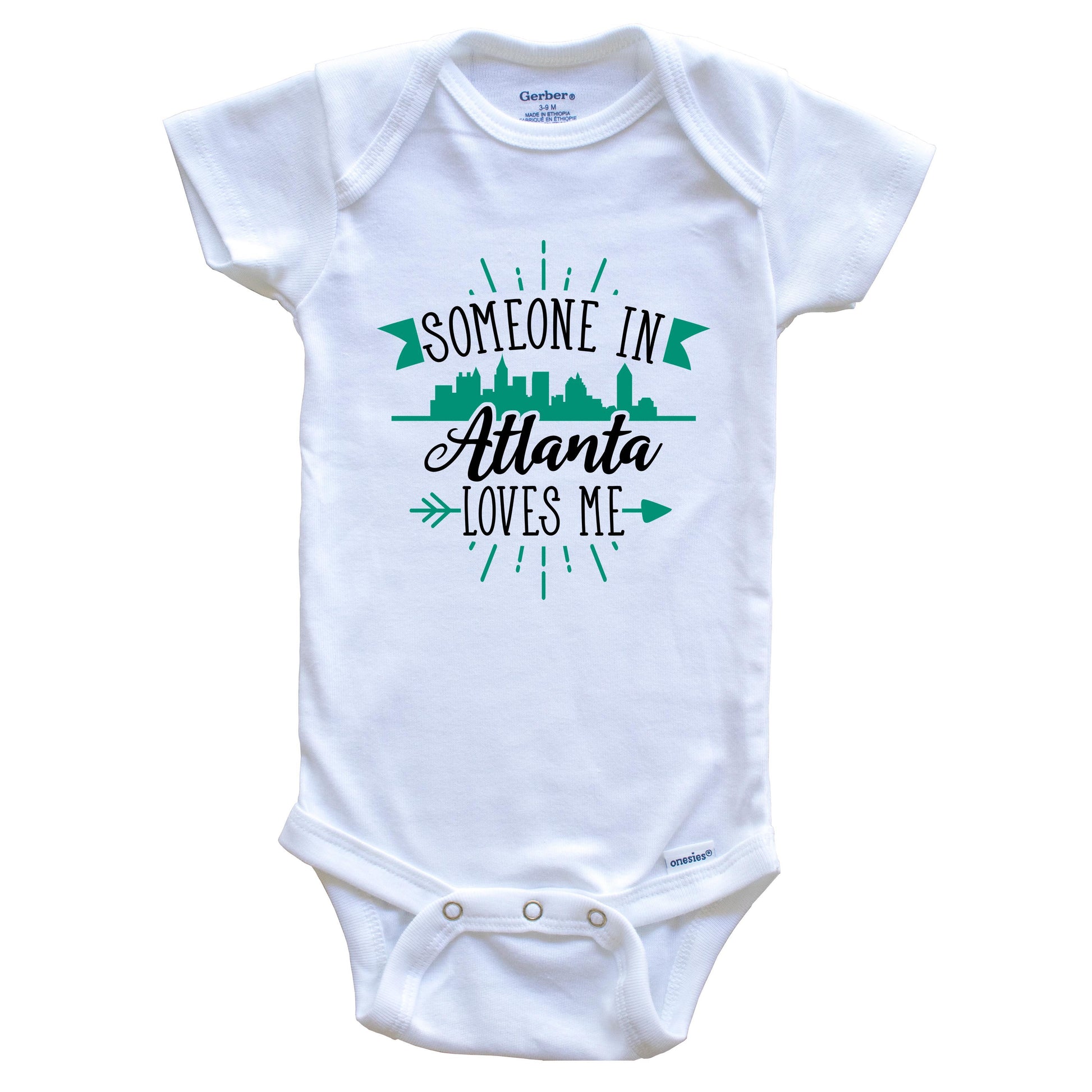 Someone In Atlanta Loves Me Atlanta GA Skyline Baby Onesie