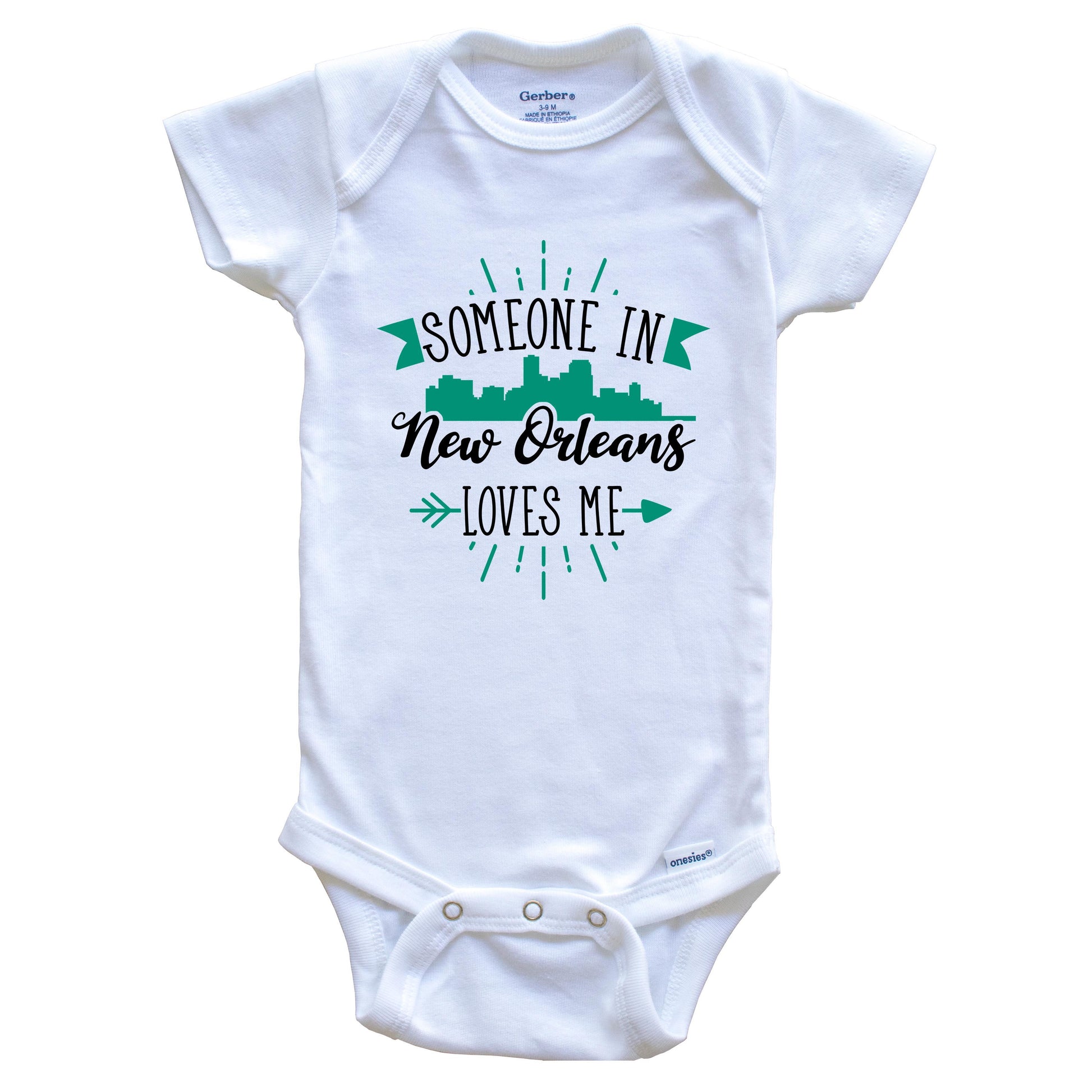 Someone In New Orleans Loves Me New Orleans LA Skyline Baby Onesie