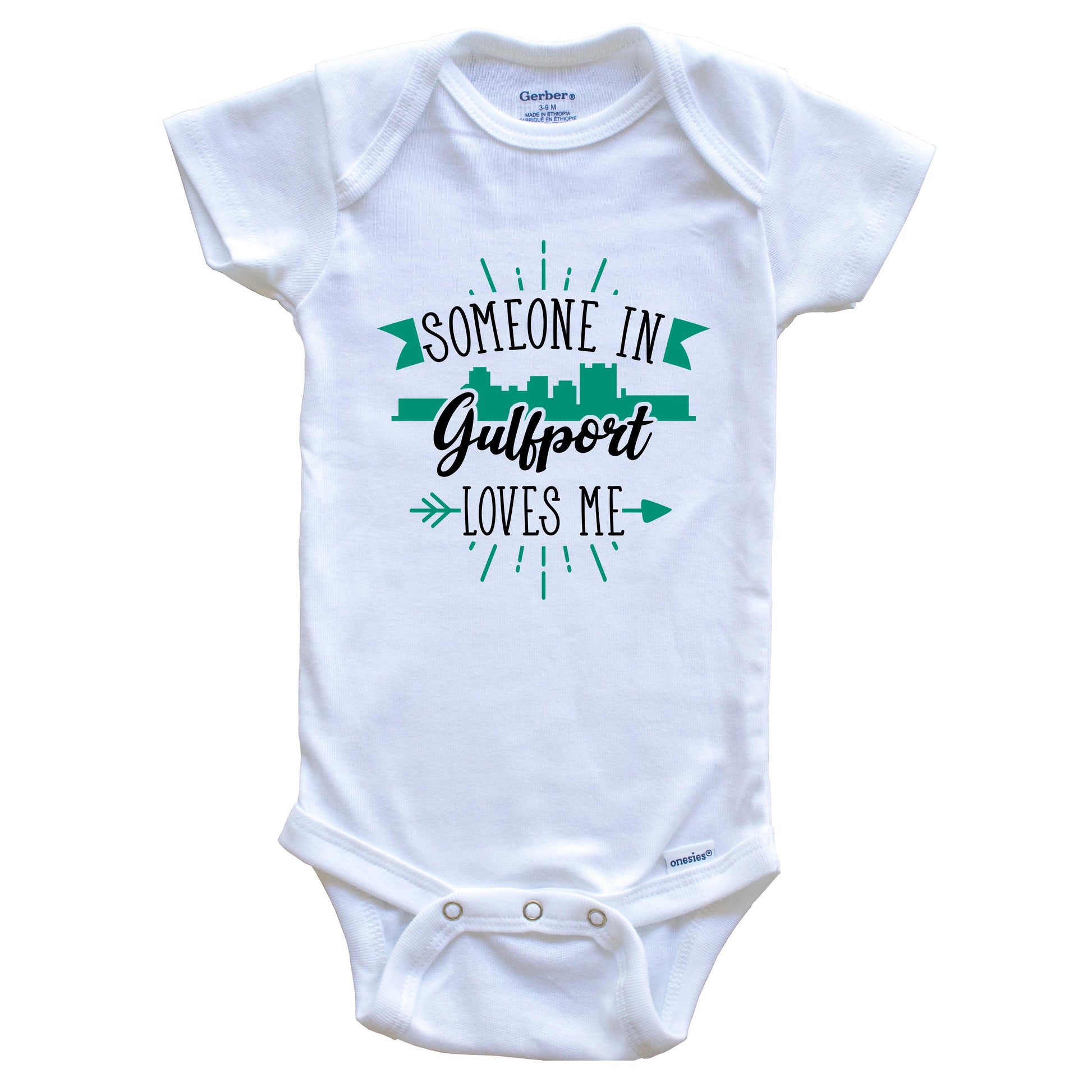 Someone In Gulfport Loves Me Gulfport MS Skyline Baby Onesie