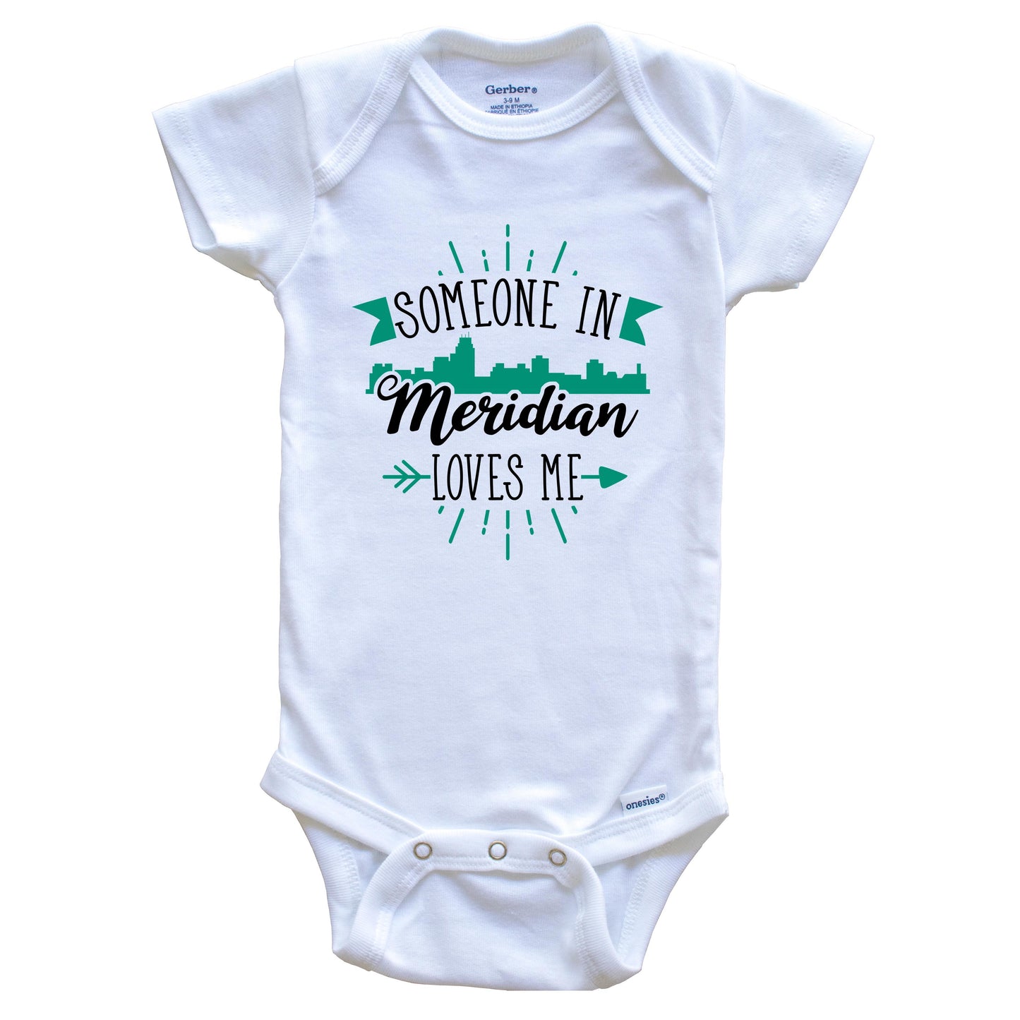 Someone In Meridian Loves Me Meridian MS Skyline Baby Onesie