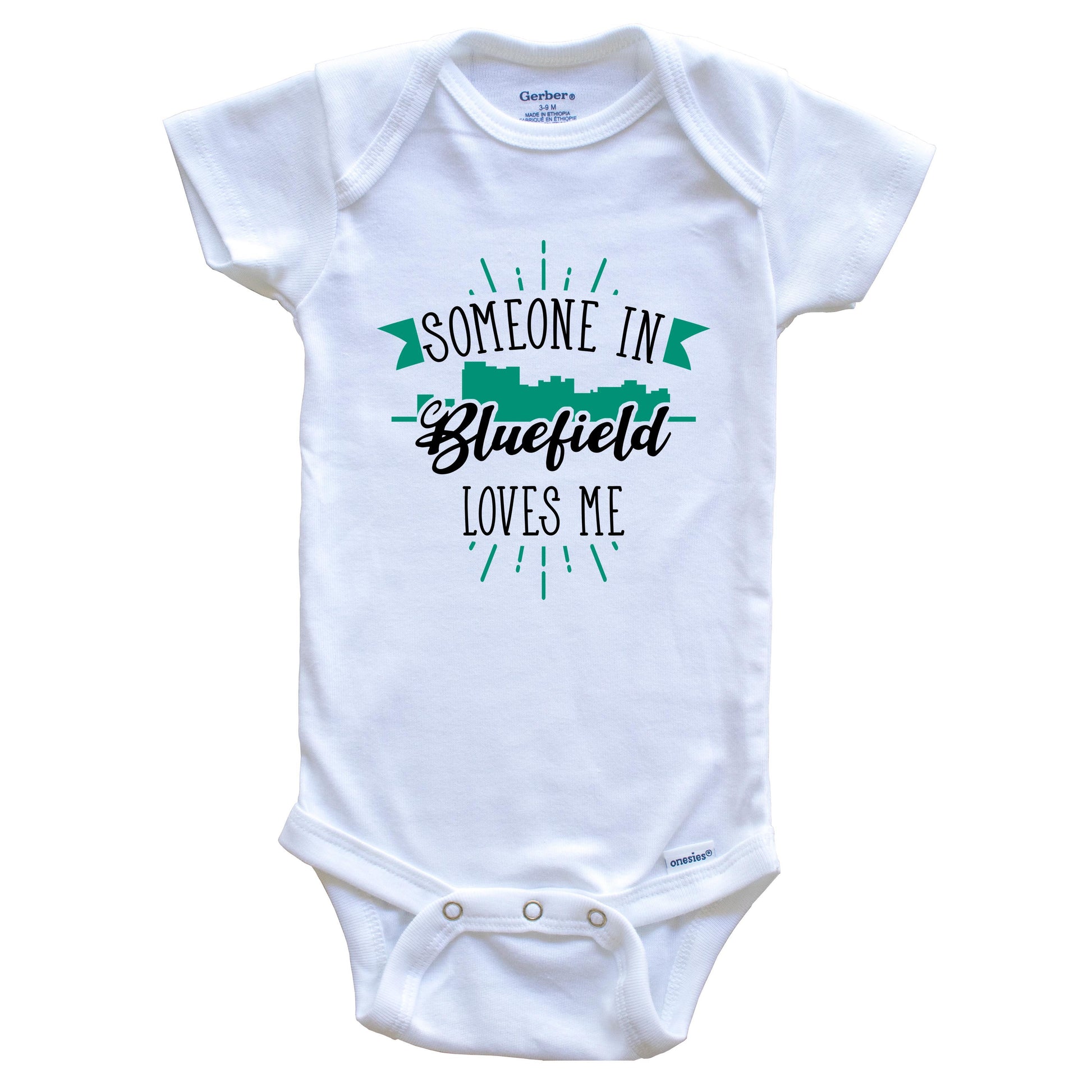 Someone In Bluefield Loves Me Bluefield WV Skyline Baby Onesie