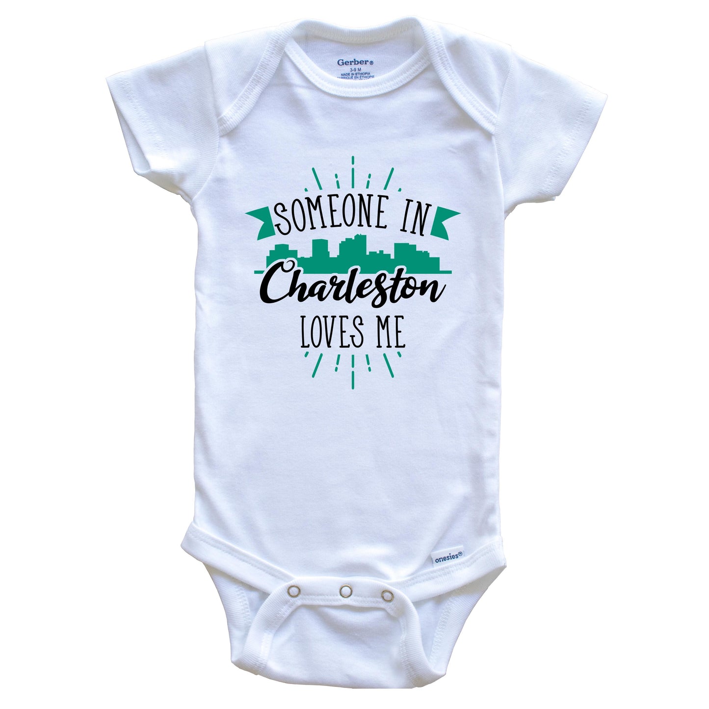 Someone In Charleston Loves Me Charleston WV Skyline Baby Onesie