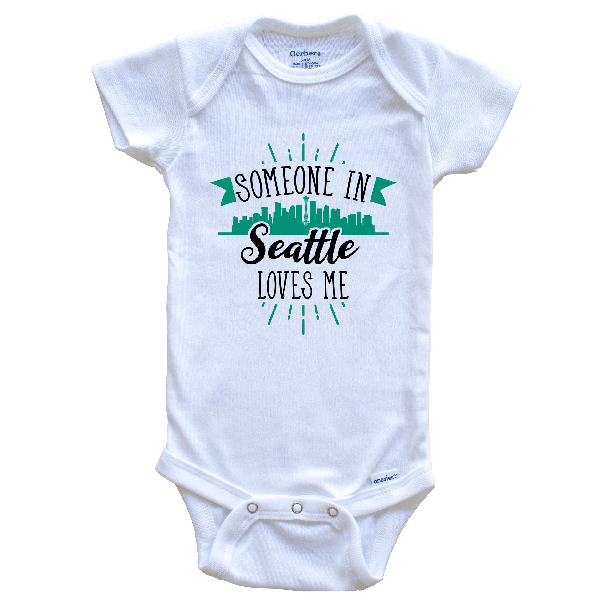 Someone In Seattle Loves Me Seattle WA Skyline Baby Onesie