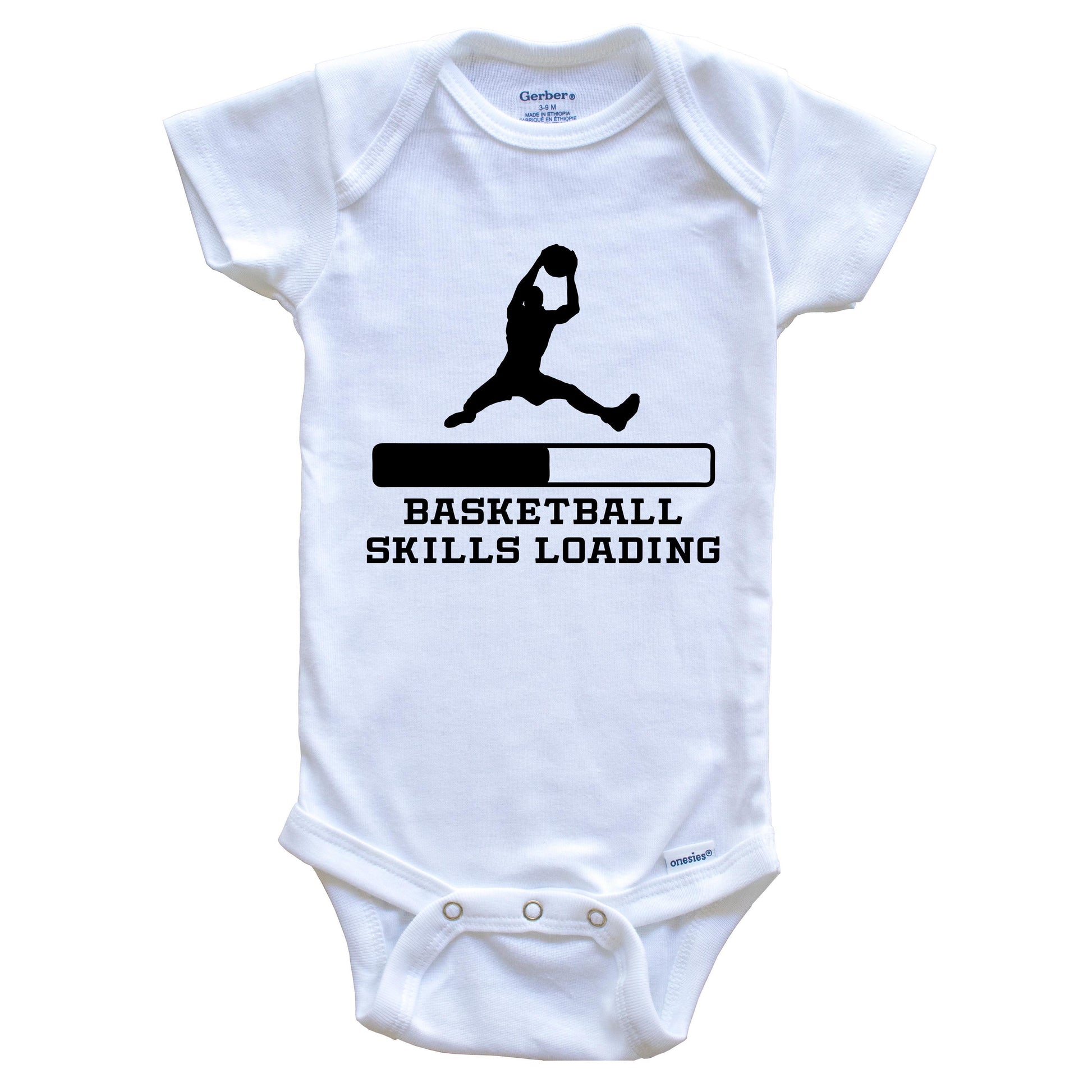Basketball Skills Loading Funny Sports Humor Baby Onesie