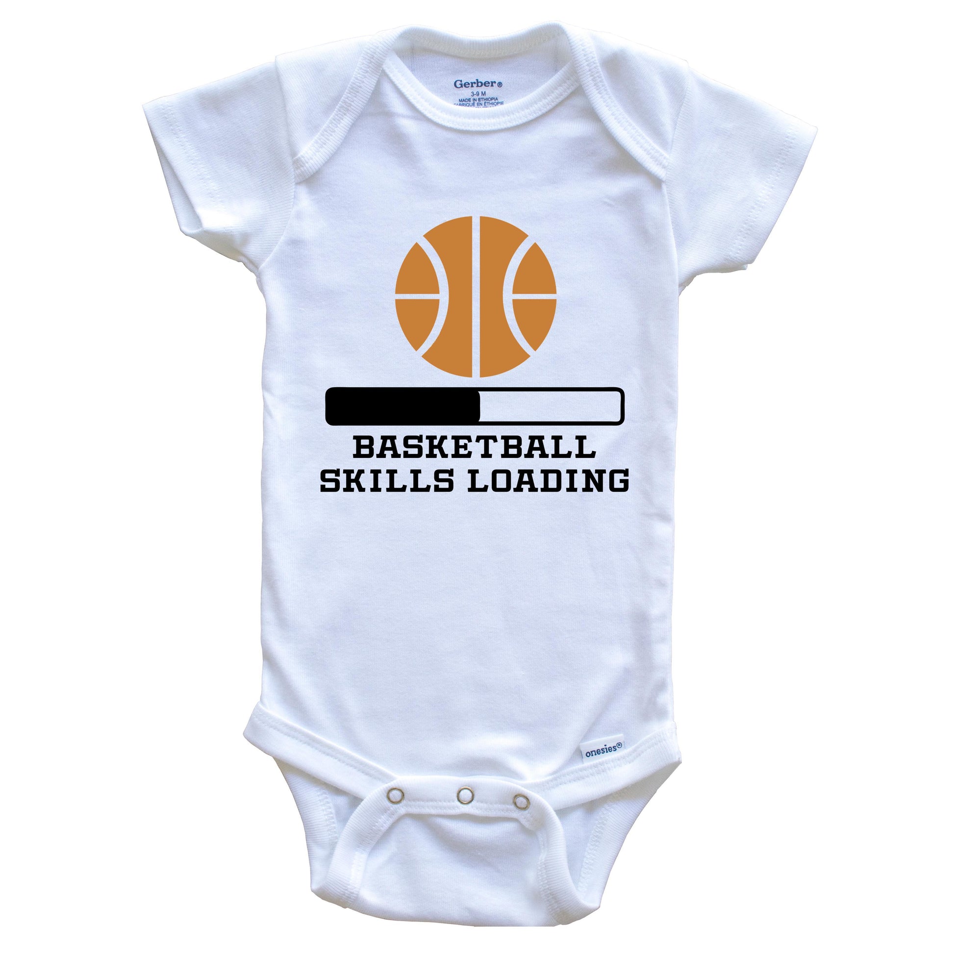 Basketball Skills Loading Funny Sports Humor Baby Onesie