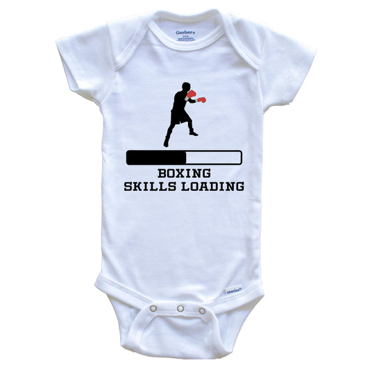 Boxing Skills Loading Funny Sports Humor Baby Onesie