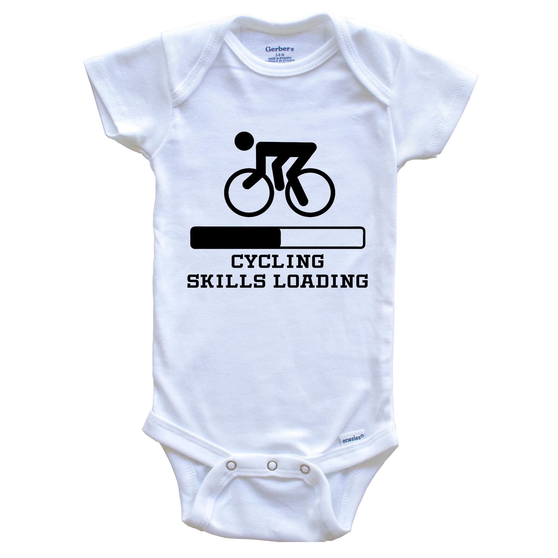 Cycling Skills Loading Funny Sports Humor Baby Onesie