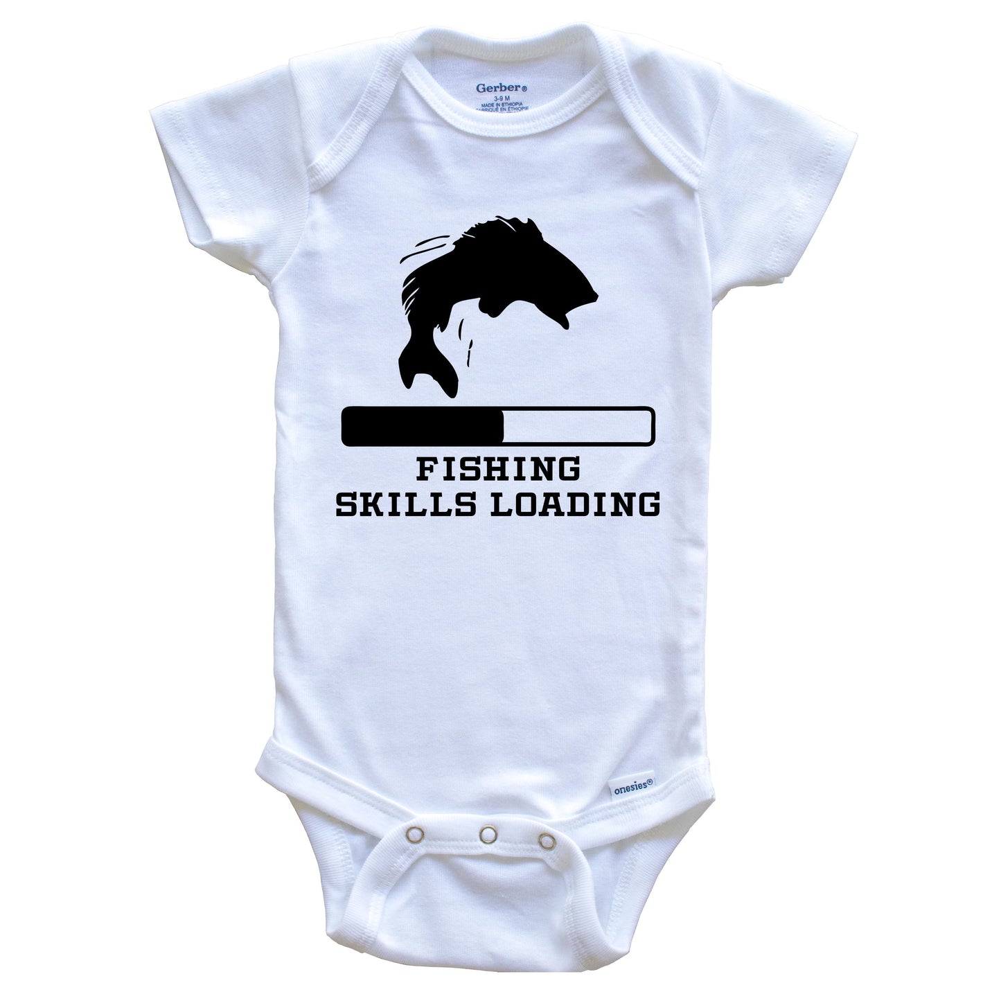 Fishing Skills Loading Funny Sports Humor Baby Onesie