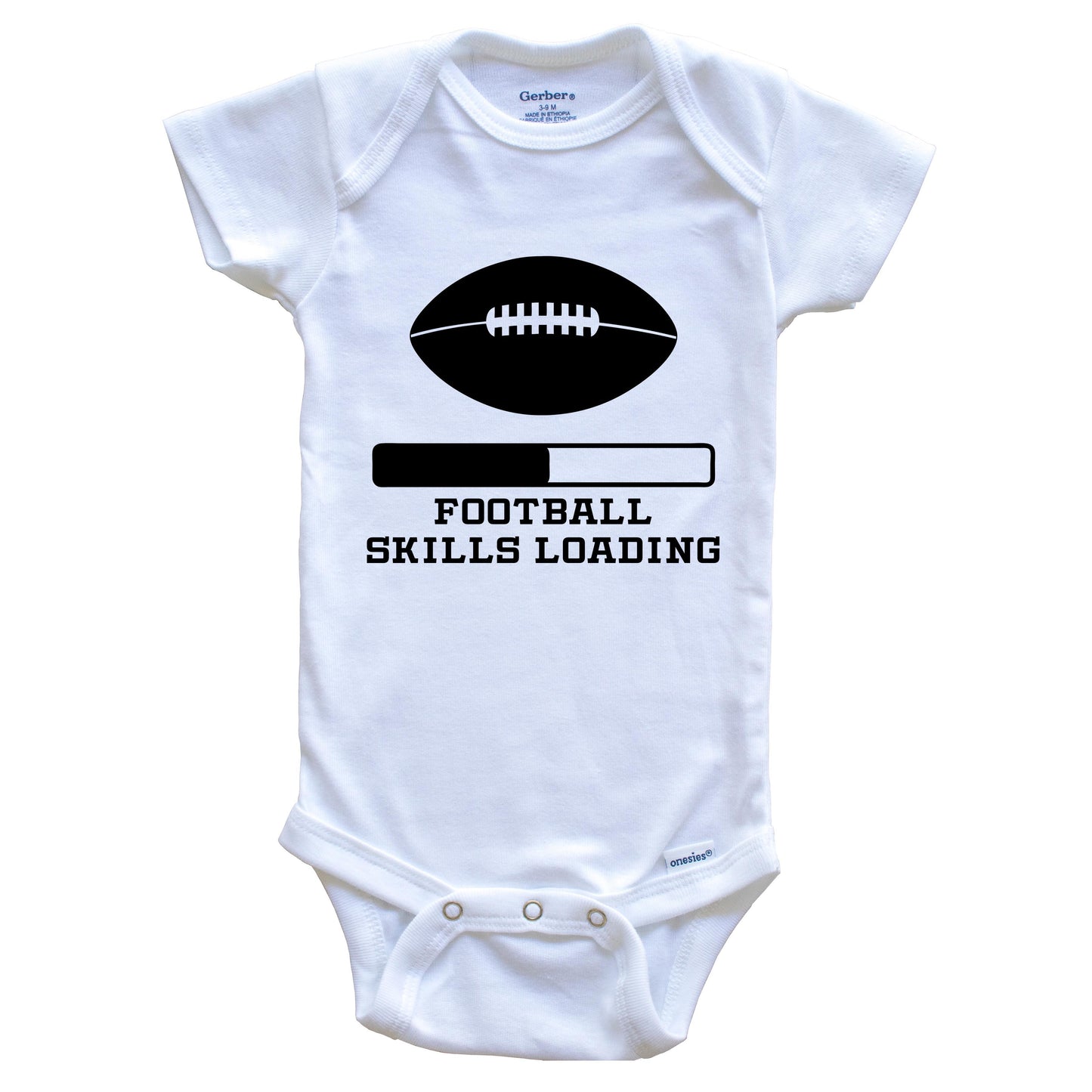 Football Skills Loading Funny Sports Humor Baby Onesie