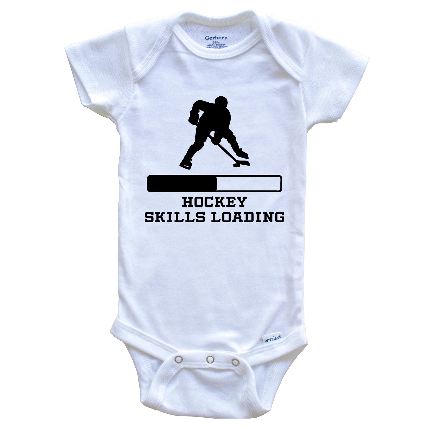 Hockey Skills Loading Funny Sports Humor Baby Onesie