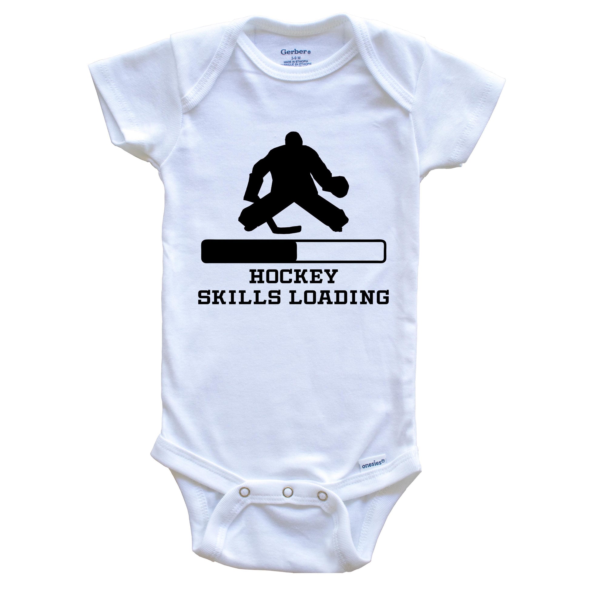 Hockey Skills Loading Funny Sports Humor Baby Onesie