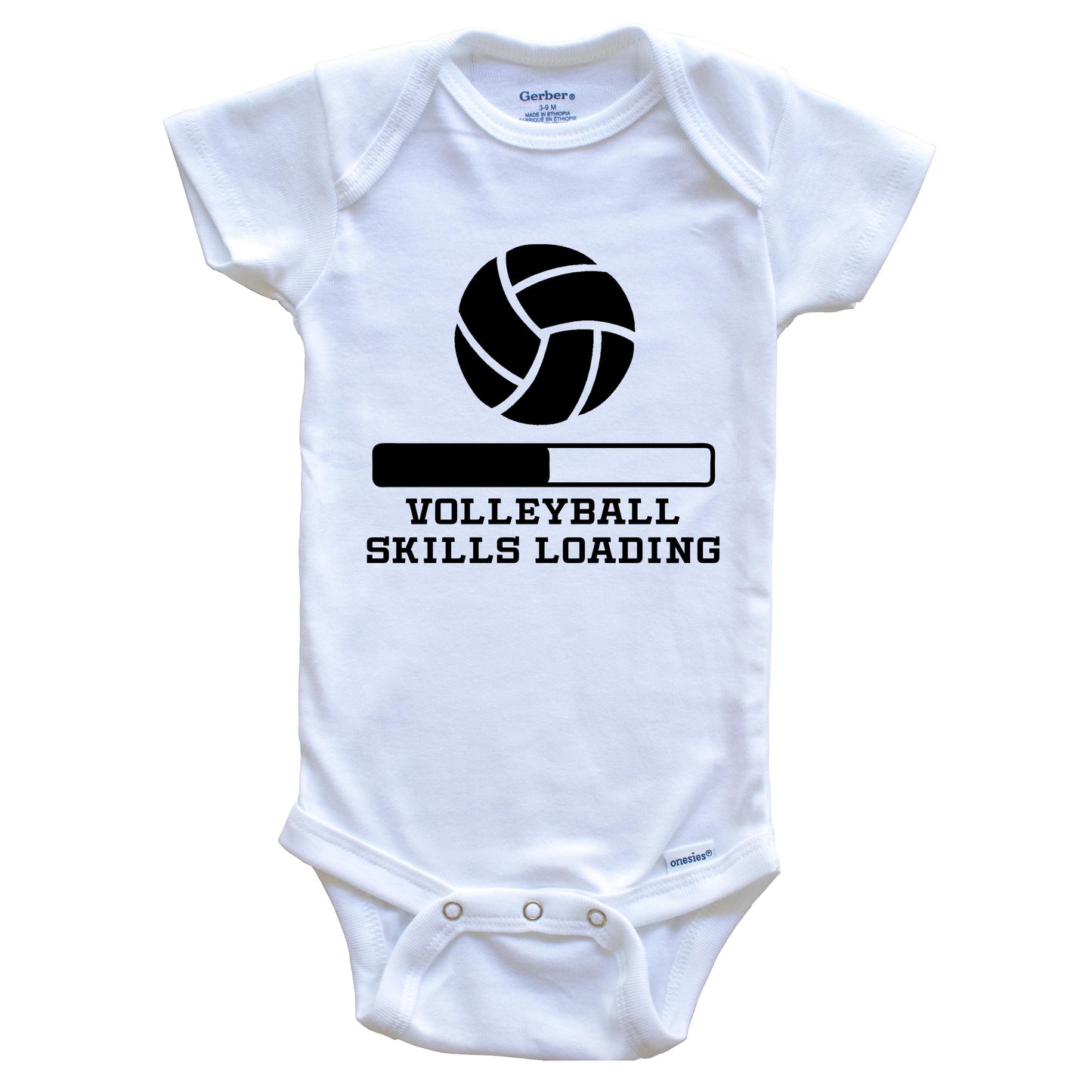 Volleyball Skills Loading Funny Sports Humor Baby Onesie