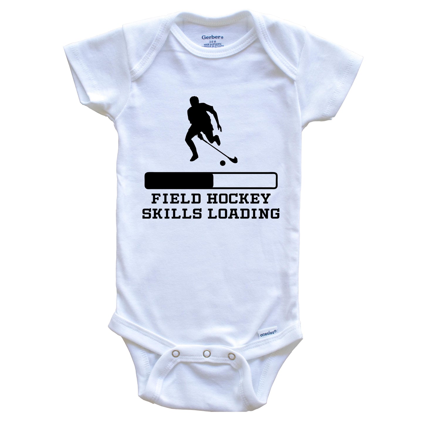 Field Hockey Skills Loading Funny Sports Humor Baby Onesie