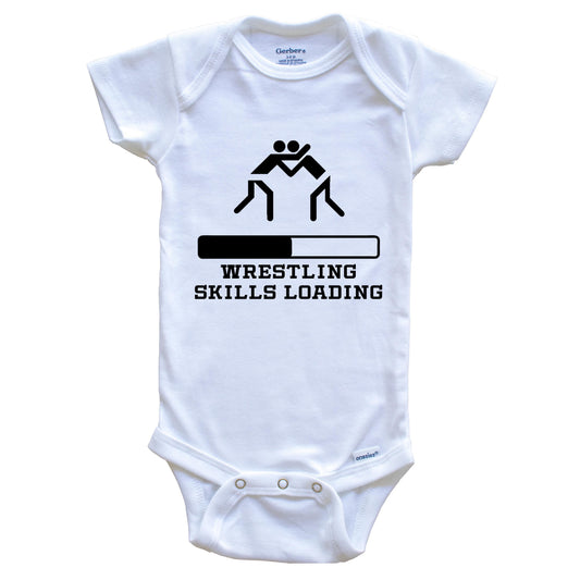 Wrestling Skills Loading Funny Sports Humor Baby Onesie