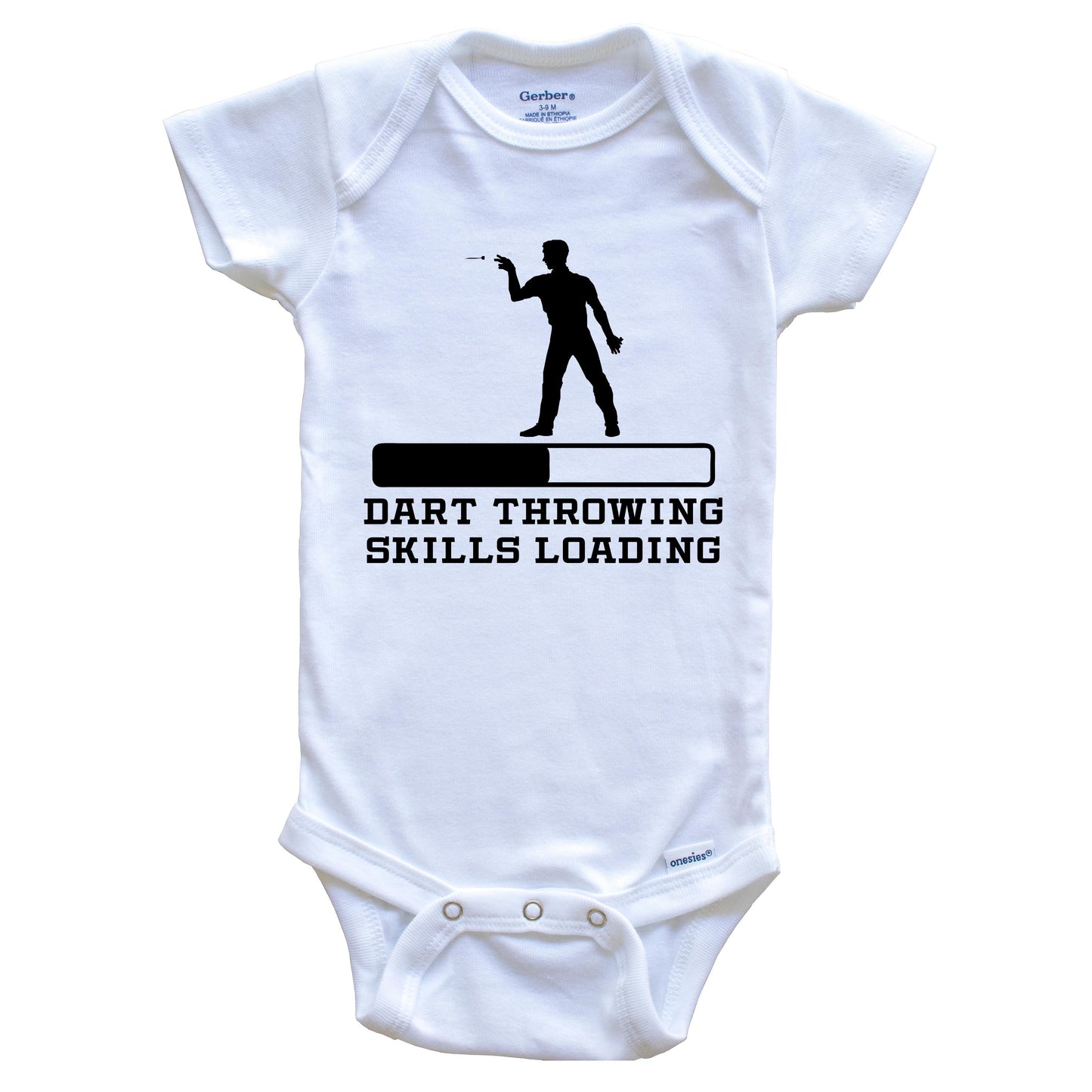 Dart Throwing Skills Loading Funny Darts Humor Baby Onesie
