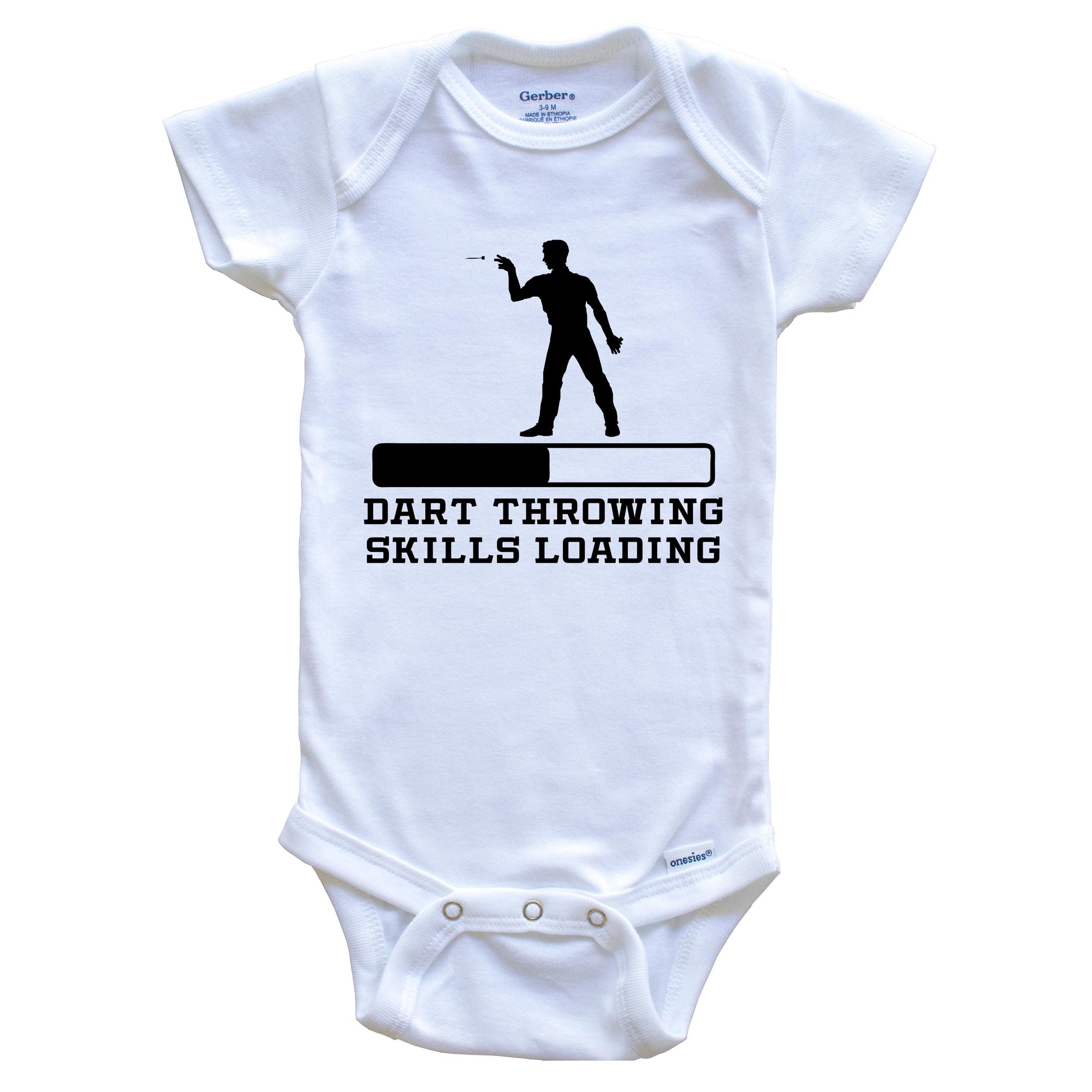 Dart Throwing Skills Loading Funny Darts Humor Baby Onesie