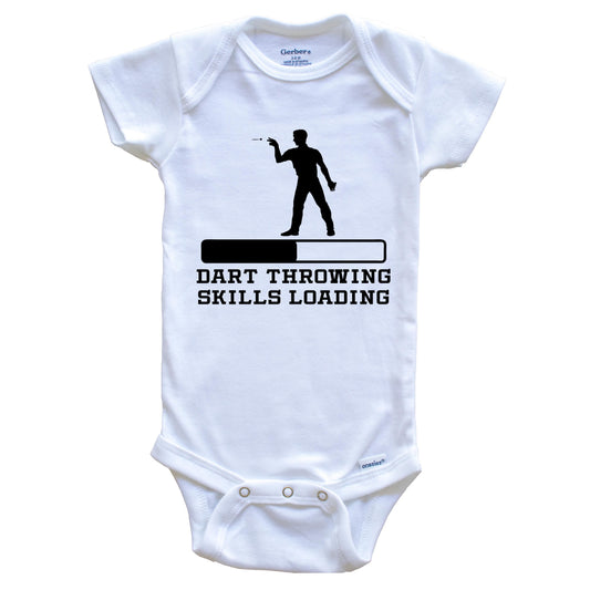 Dart Throwing Skills Loading Funny Darts Humor Baby Onesie