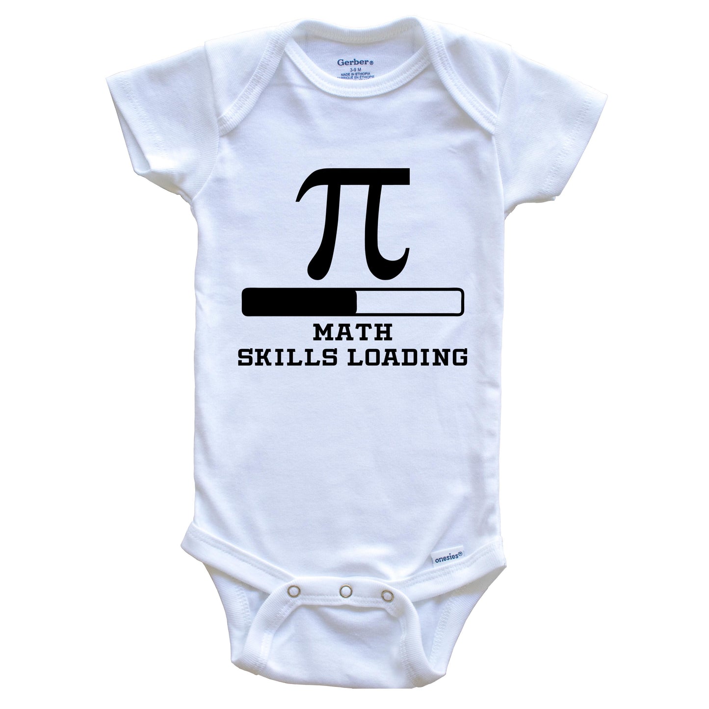 Math Skills Loading Funny Mathlete Humor Baby Onesie