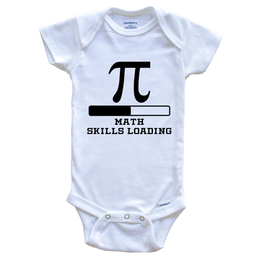 Math Skills Loading Funny Mathlete Humor Baby Onesie