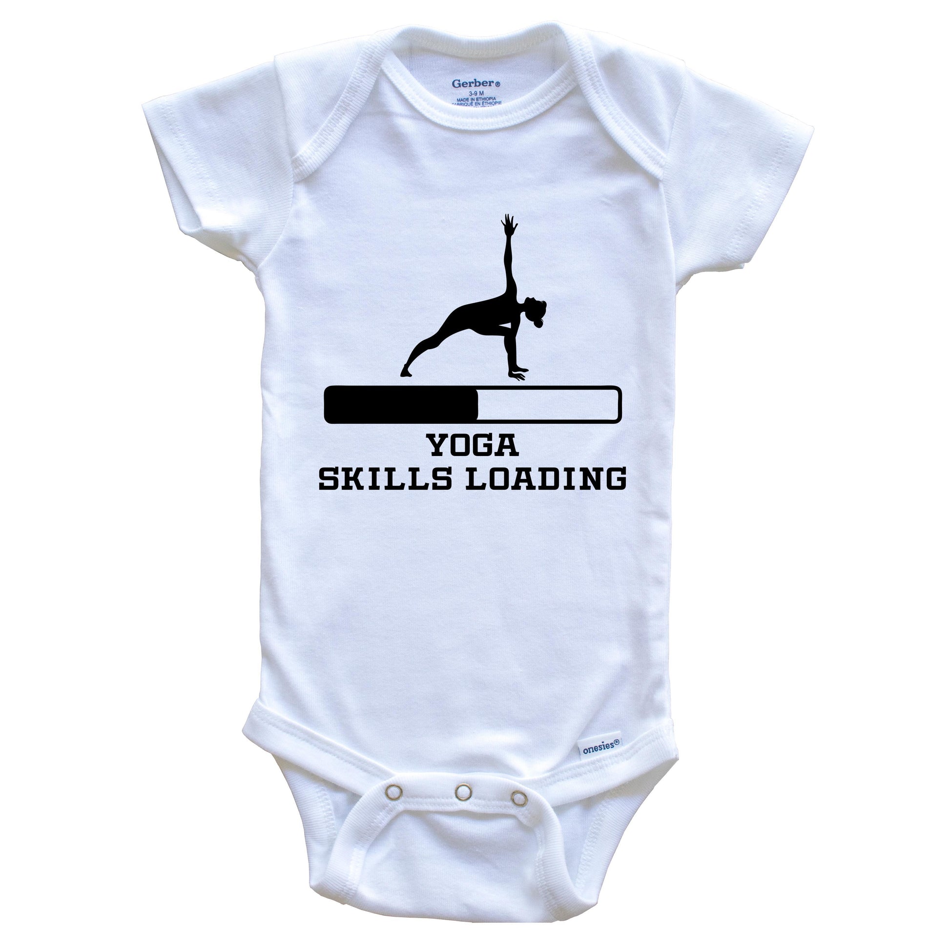 Yoga Skills Loading Funny Yoga Humor Baby Onesie