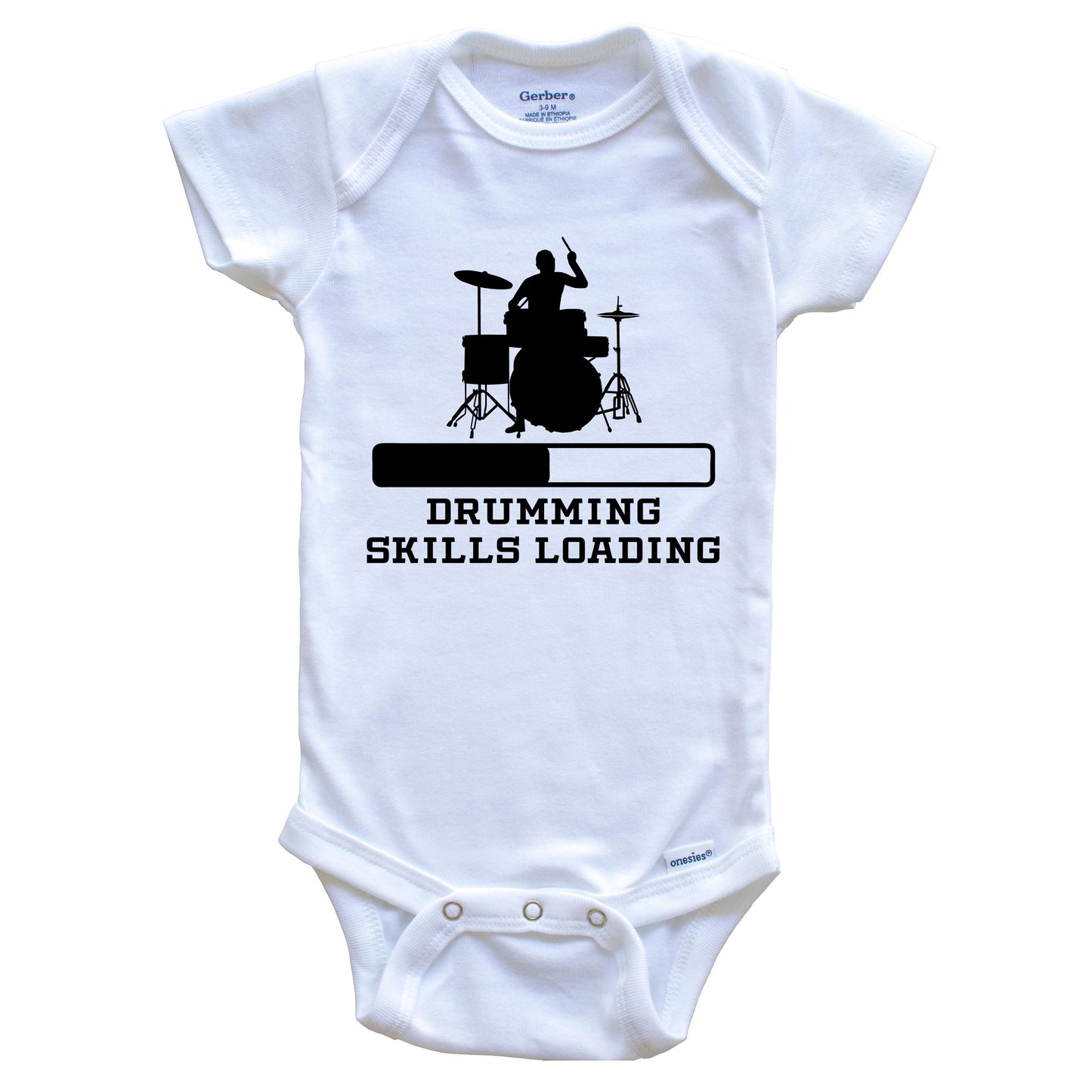 Drumming Skills Loading Funny Drummer Humor Baby Onesie