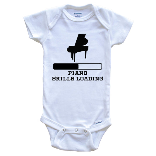 Piano Skills Loading Funny Musician Humor Baby Onesie