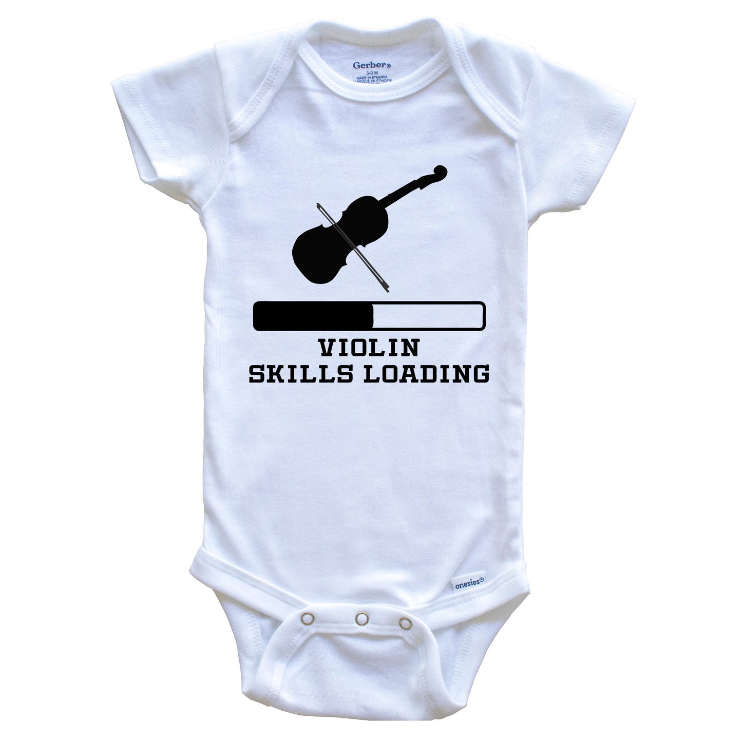 Violin Skills Loading Funny Musician Humor Baby Onesie