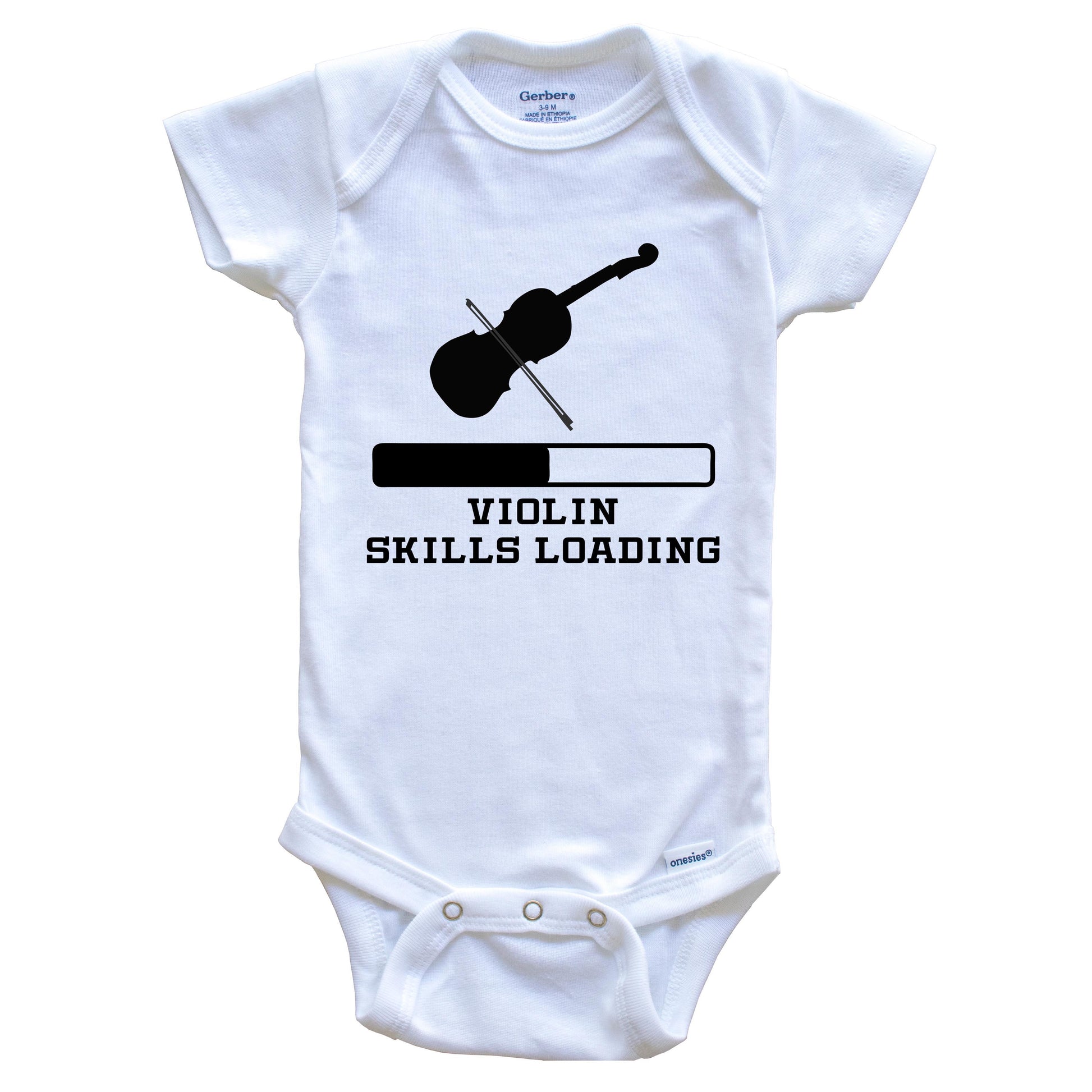 Violin Skills Loading Funny Musician Humor Baby Onesie