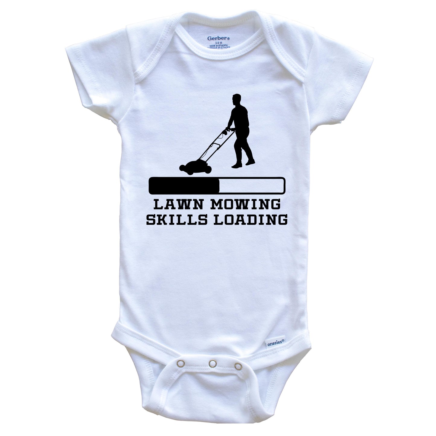 Lawn Mowing Skills Loading Funny Yard Work Humor Baby Onesie