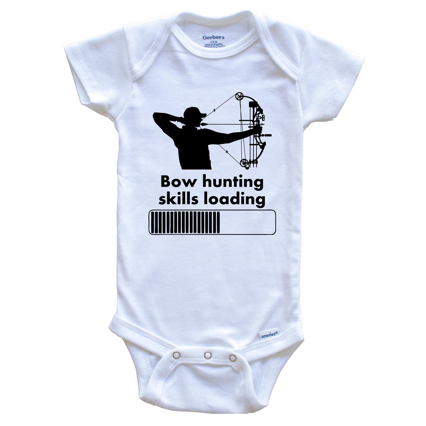 Bow Hunting Skills Loading Funny Archery Baby Onesie