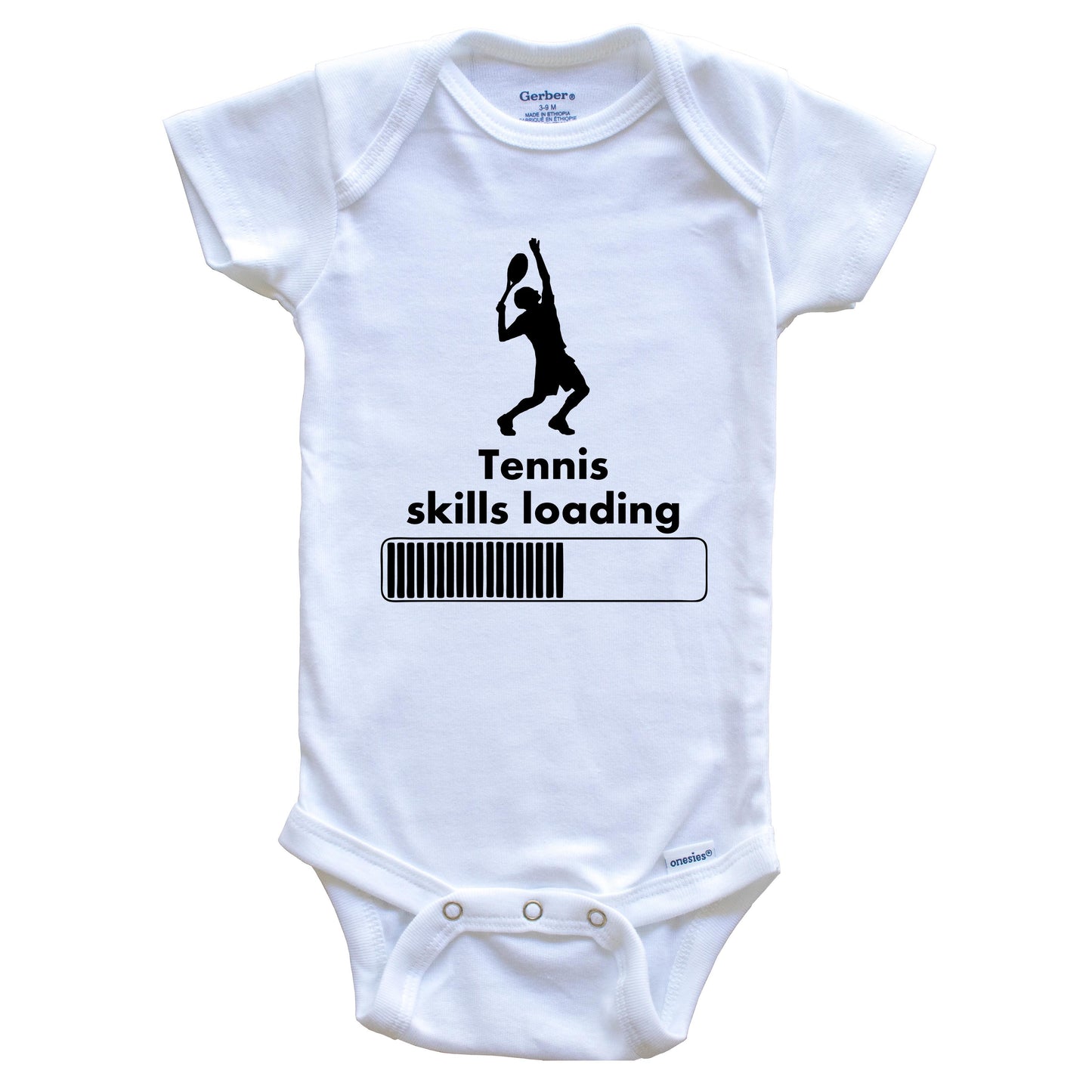 Tennis Skills Loading Funny Baby Onesie