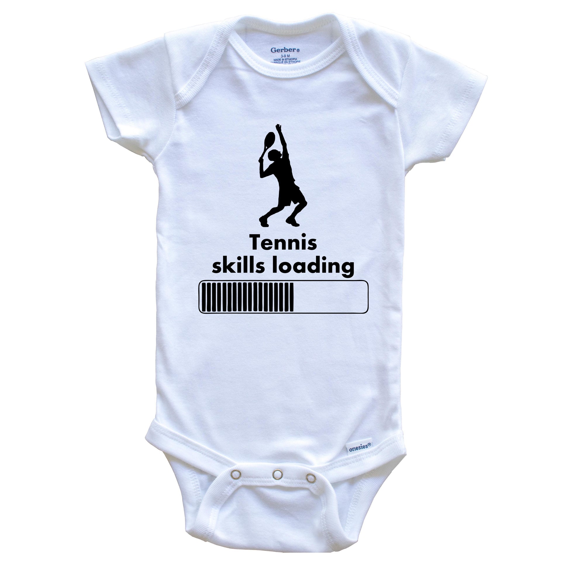 Tennis Skills Loading Funny Baby Onesie