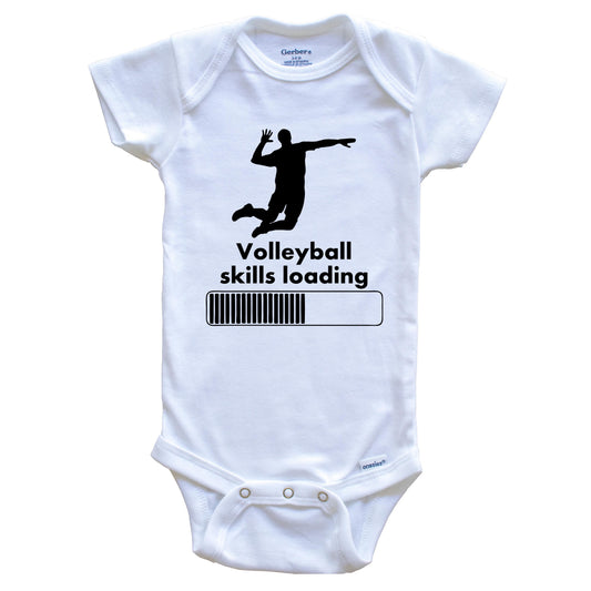 Volleyball Skills Loading Funny Baby Onesie