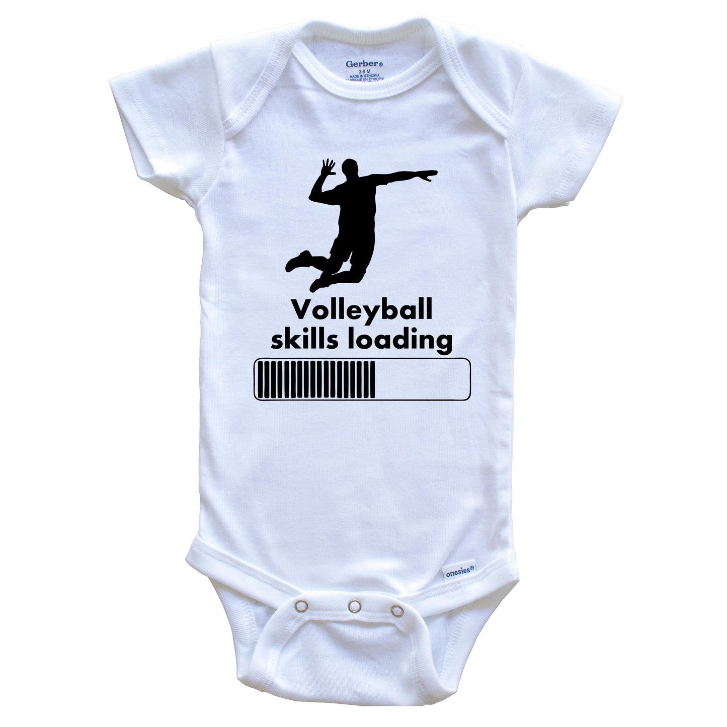 Volleyball Skills Loading Funny Baby Onesie
