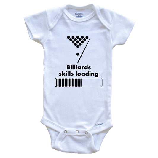Billiards Skills Loading Funny Pool Baby Onesie