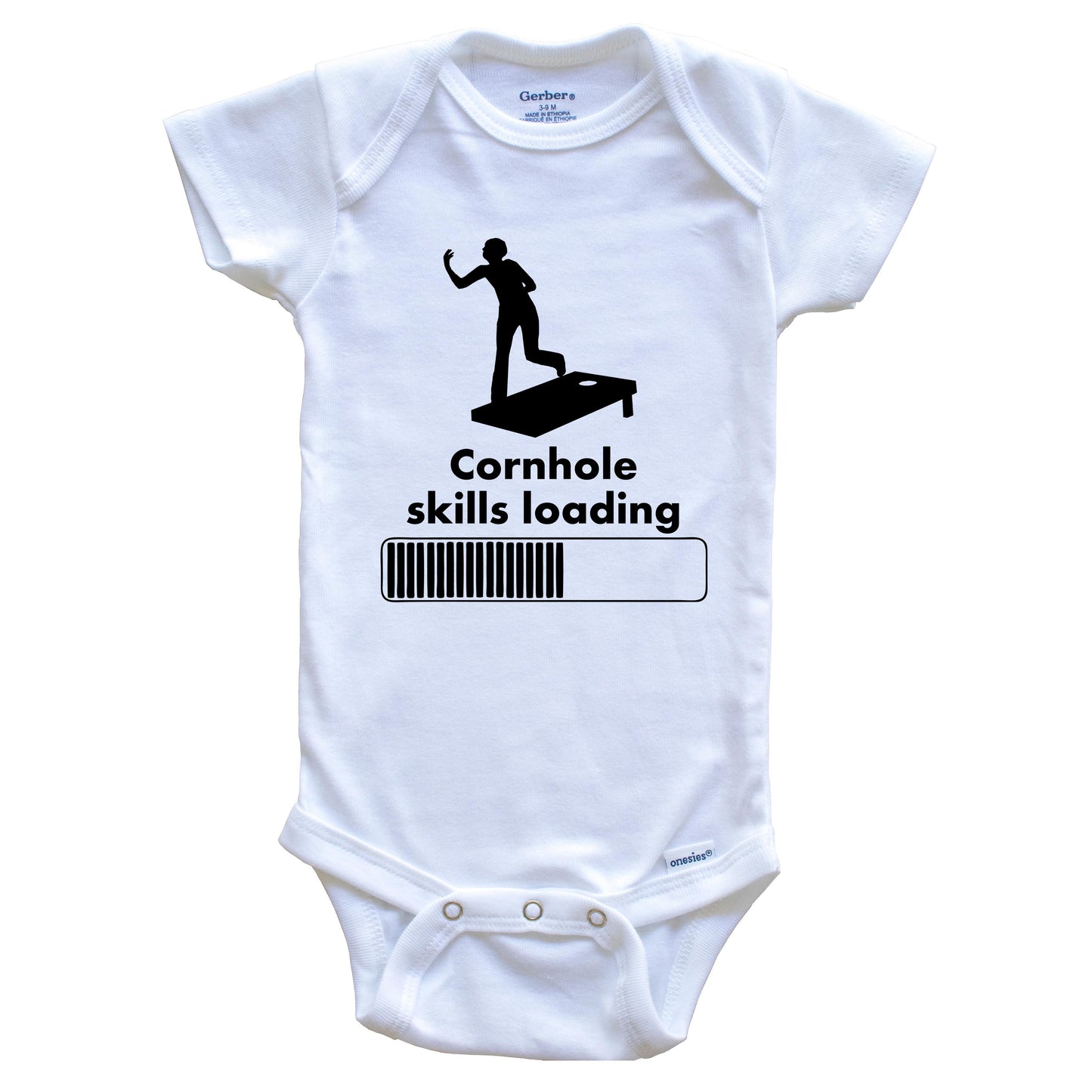 Cornhole Skills Loading Funny Baby Onesie