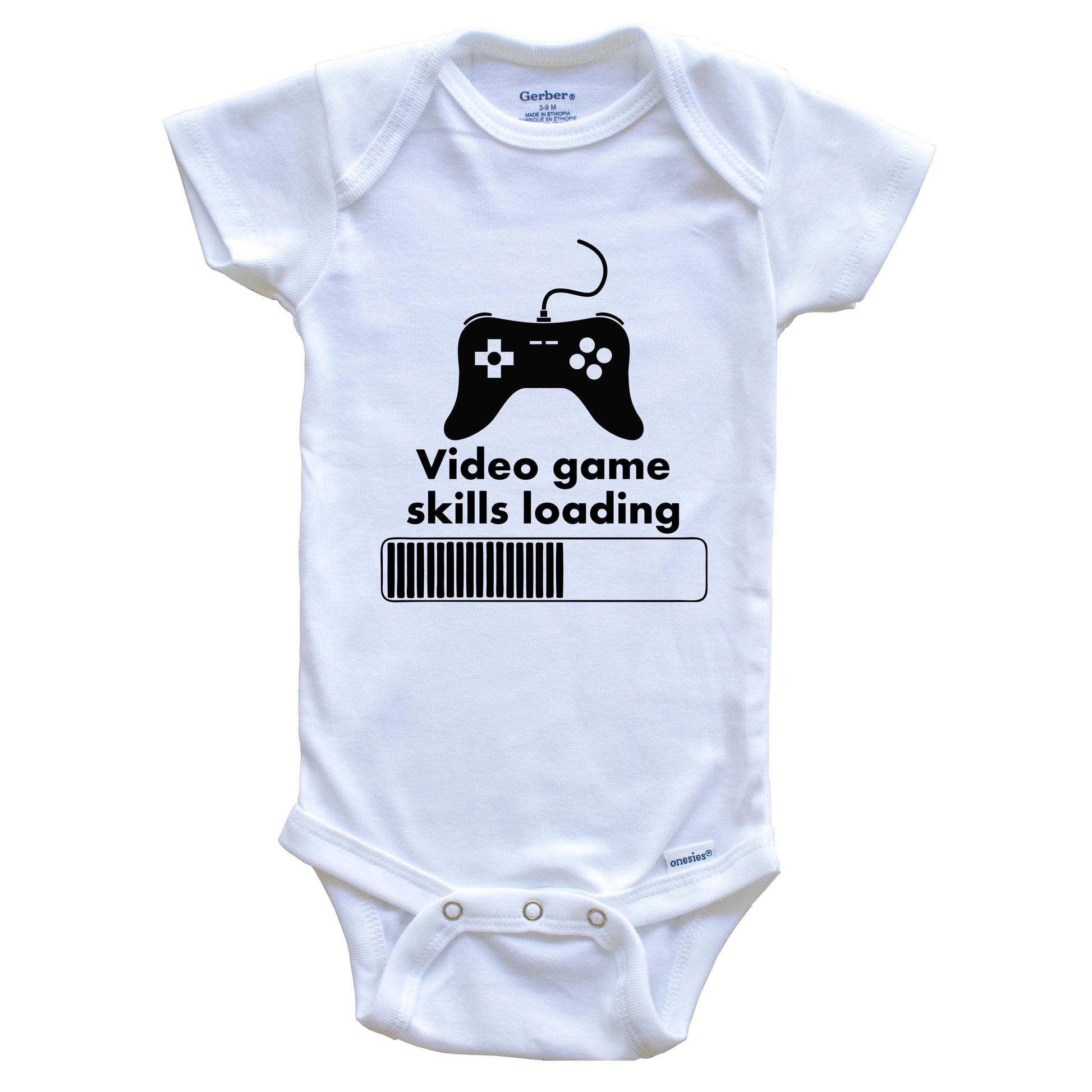 Video Game Skills Loading Funny Video Games Gaming Baby Onesie