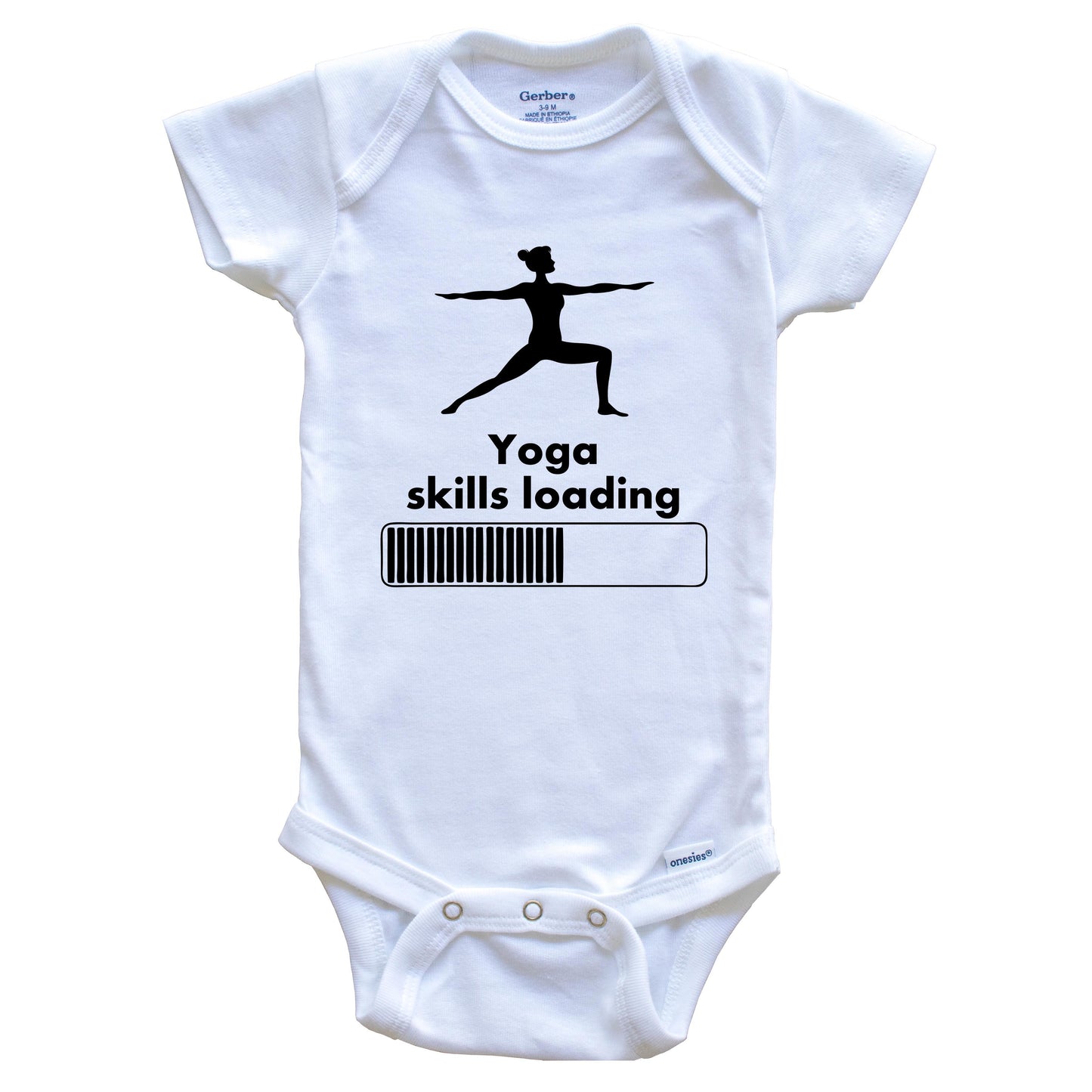 Yoga Skills Loading Funny Yoga Pose Baby Onesie