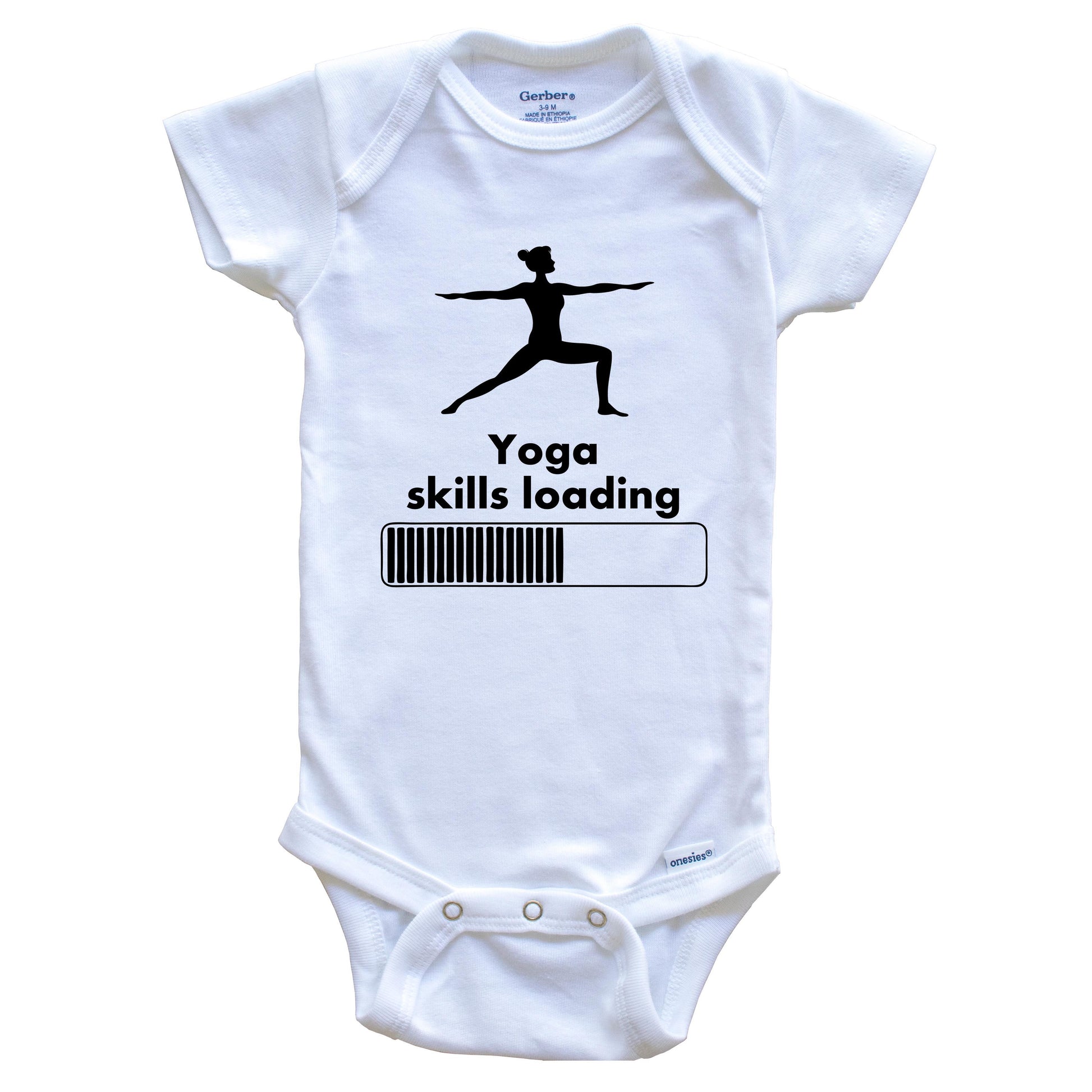 Yoga Skills Loading Funny Yoga Pose Baby Onesie
