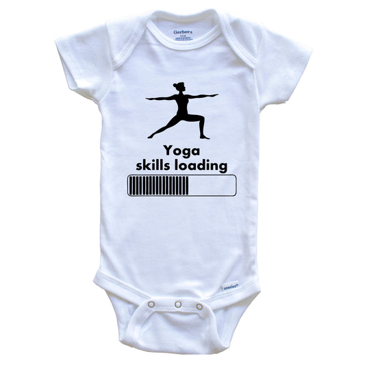 Yoga Skills Loading Funny Yoga Pose Baby Onesie